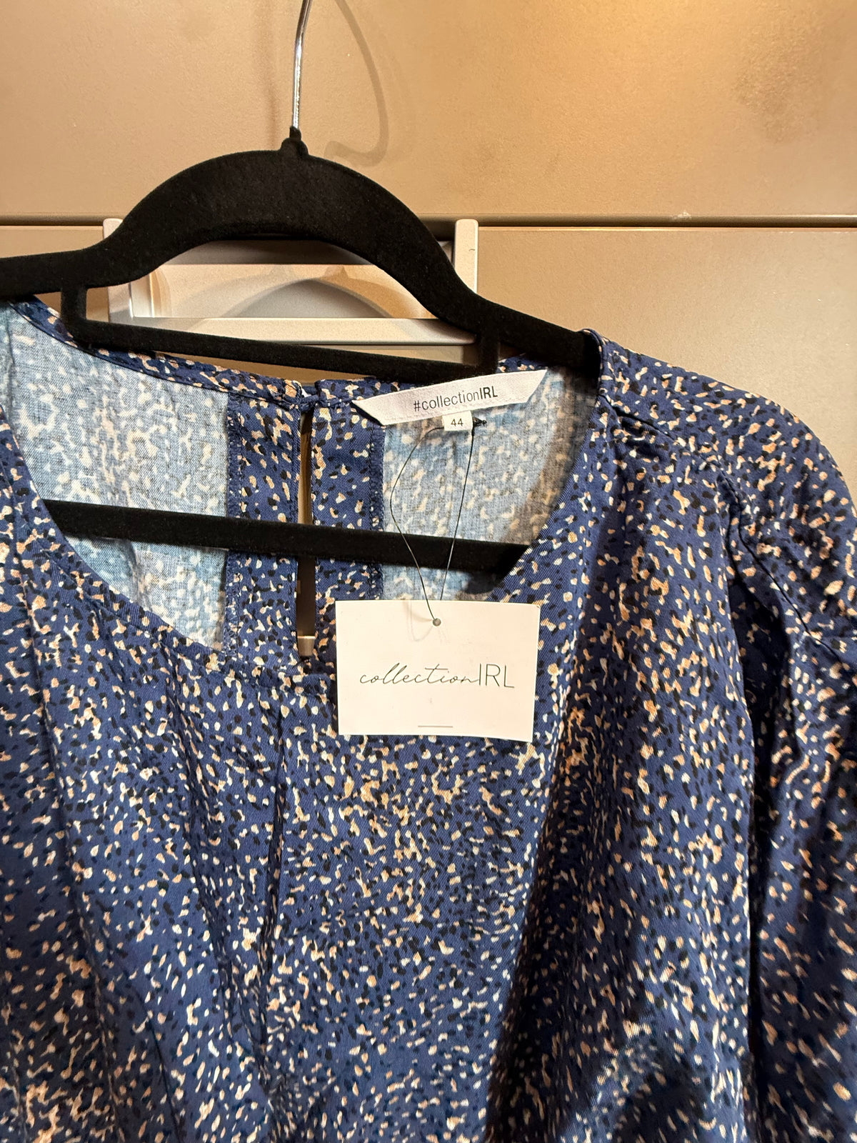 ✨ Neuve 39,99€ Collection IRL Robe fluide bleue imprimée Naja - Taille 44 ✨