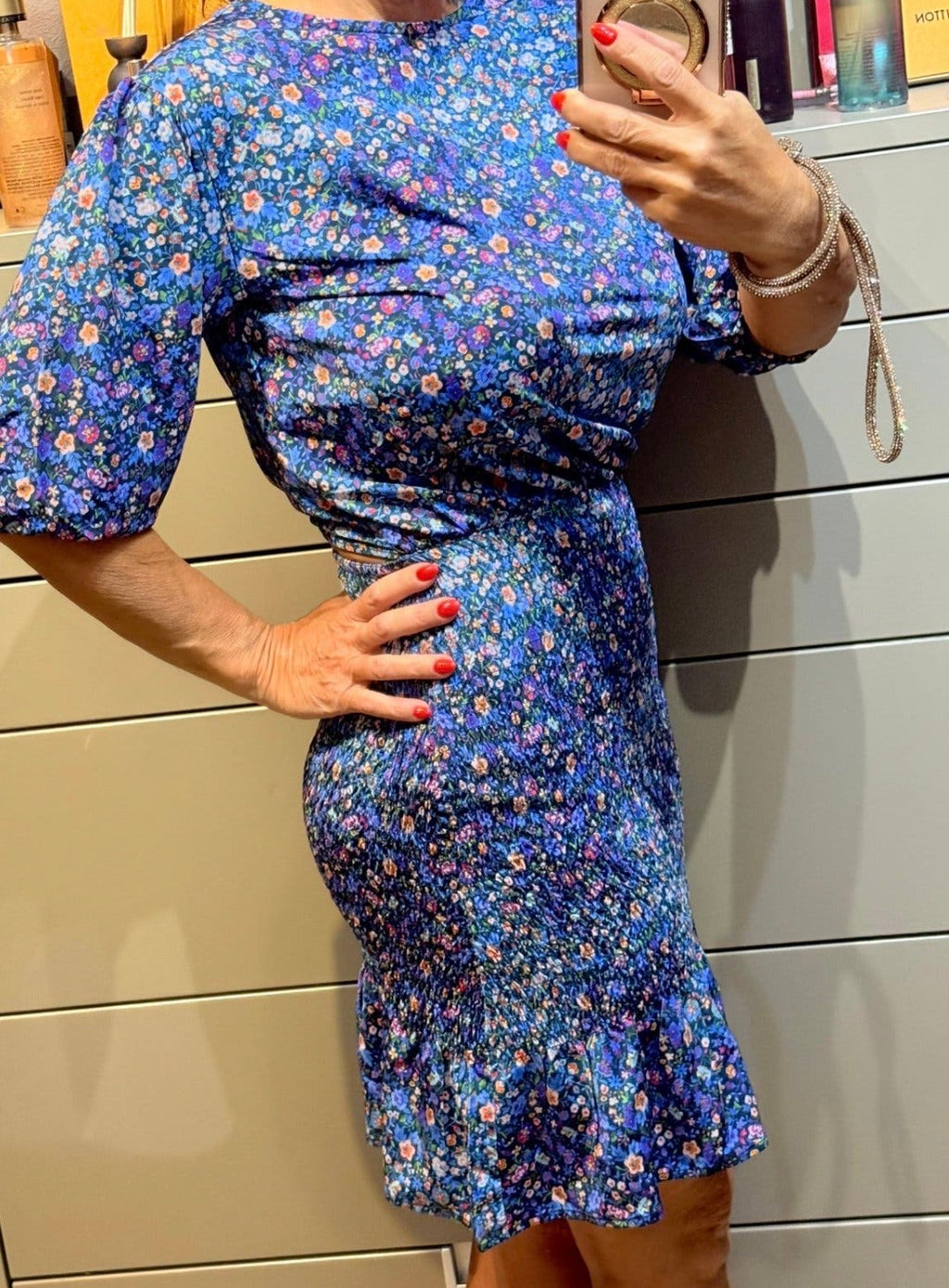 ✨ Neuve 290€ - Sandro - Robe dos nu bleu florale - T 36 S ✨