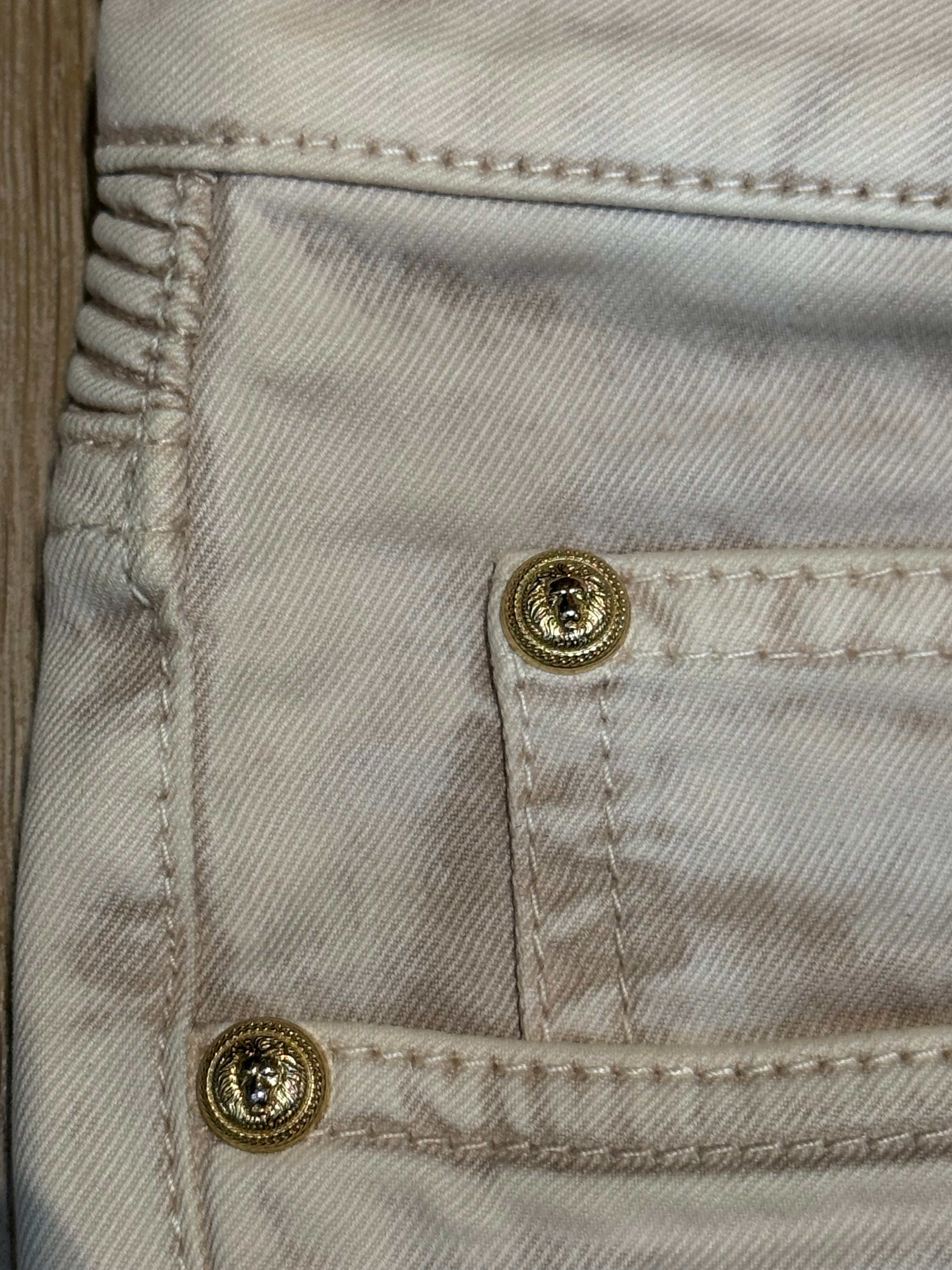 ✨ PIÈCE COLLECTOR – Jean Balmain Blanc Tie-Dye (Taille 36)✨