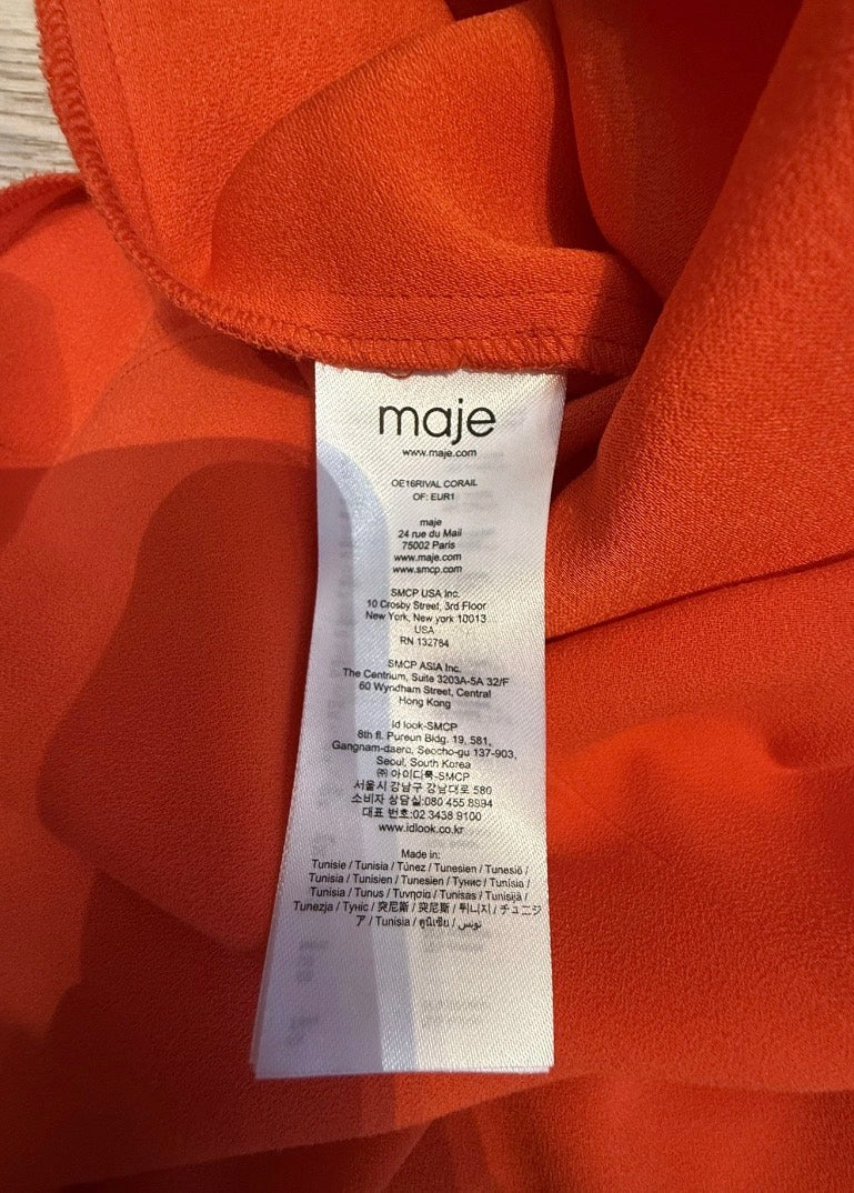 ✨ Maje - Robe évasée orange - T36 ✨