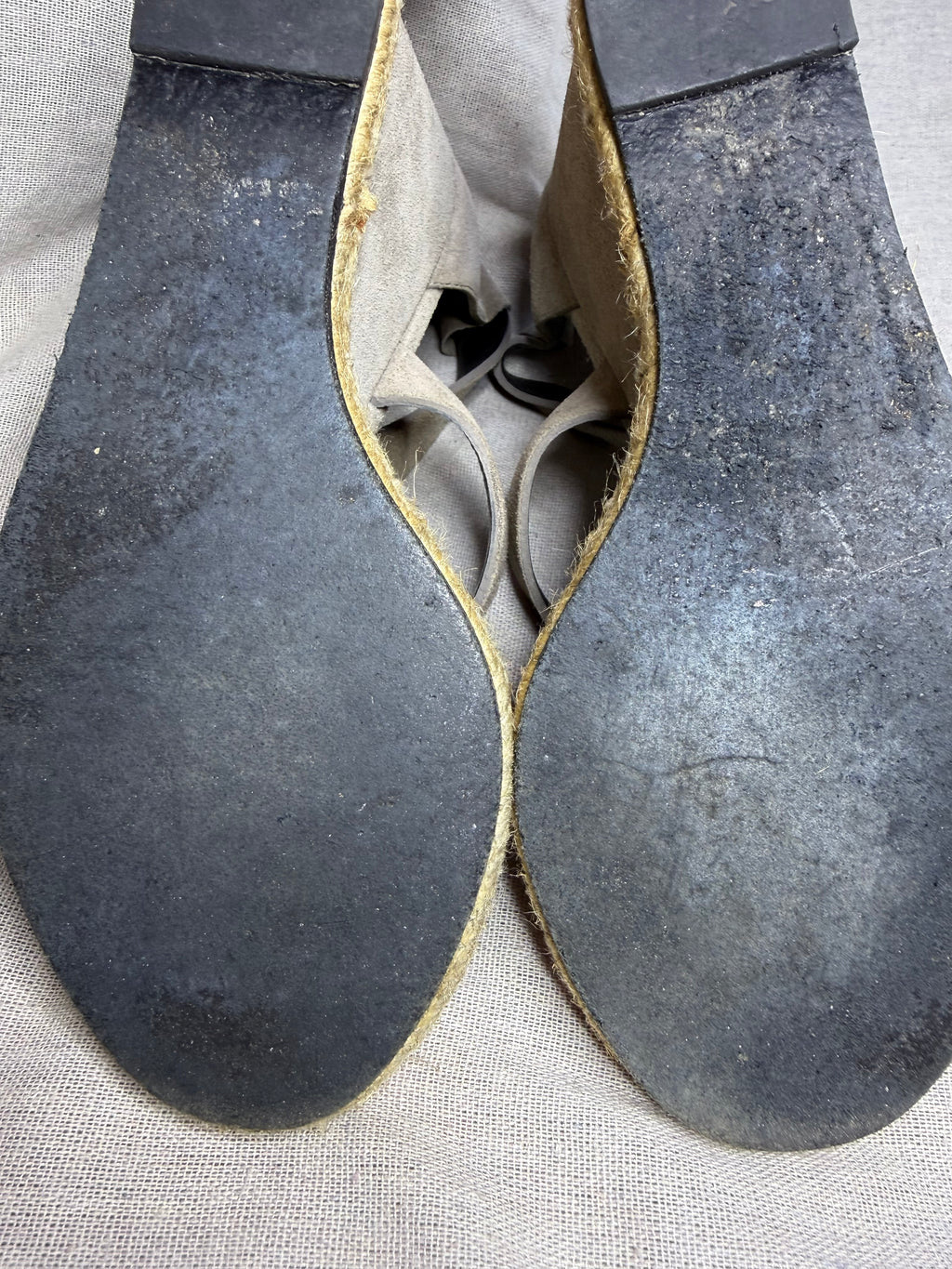 ✨ Balanciaga - Sandales compensées espadrilles - Daim & Cuir - T38/38,5 ✨