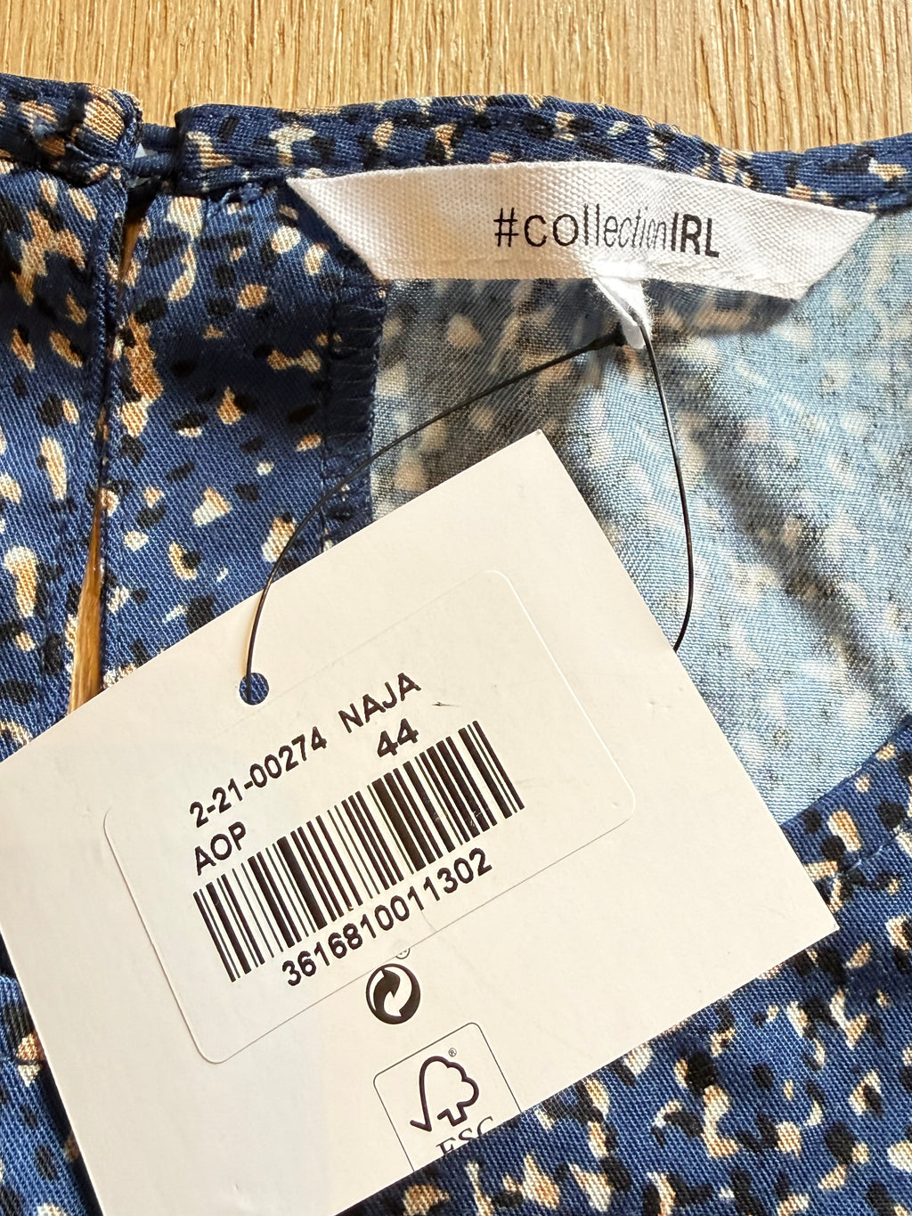 ✨ Neuve 39,99€ Collection IRL Robe fluide bleue imprimée Naja - Taille 44 ✨