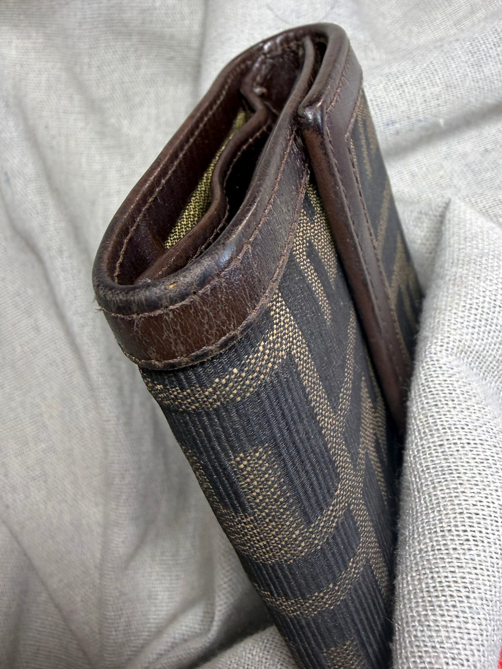 ✨ Fendi - Zucca portefeuille trifold - toile et cuir - Vintage - Mixte ✨