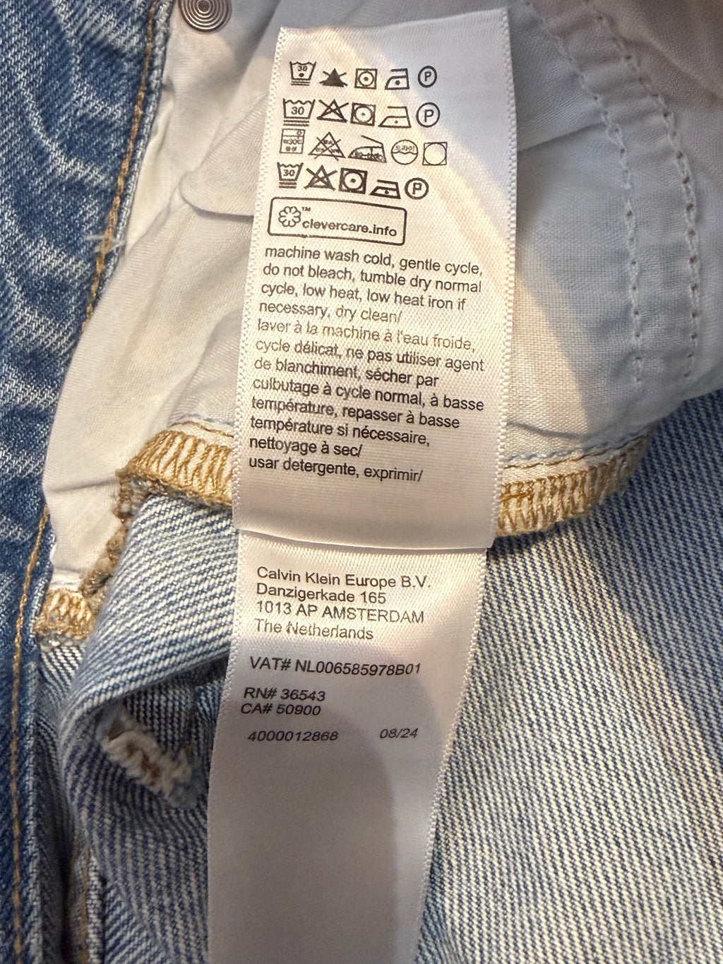 ✨ Neuf 90€ bermuda en jean Calvin Klein T38 ✨