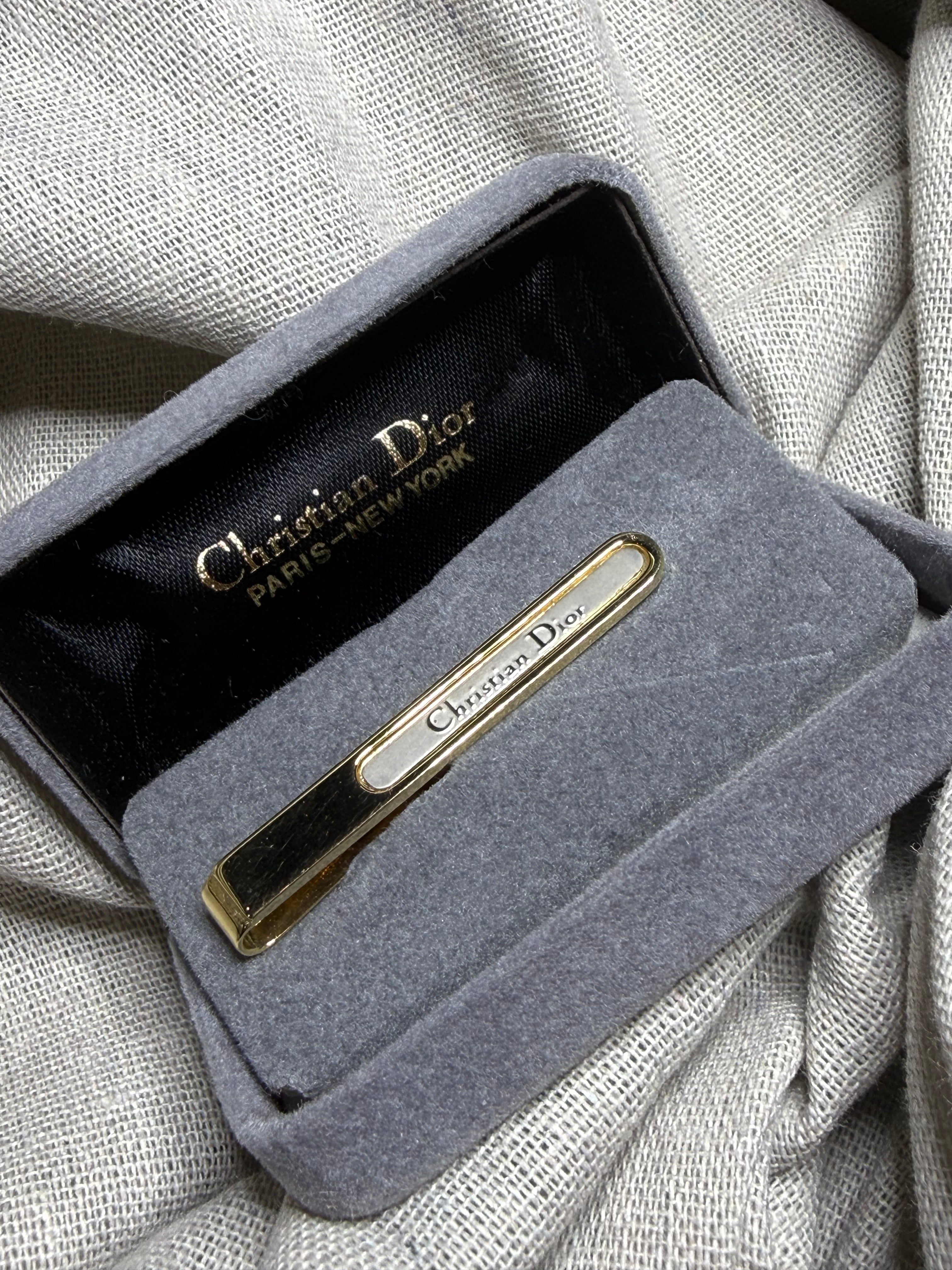 ✨ Pince à cravate avec boîte Christian Dior Vintage – Prestige & Élégance Couture ✨