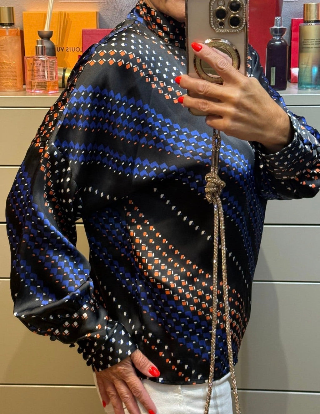 ✨ Claudie Pierlot - Blouse chic graphique - Modèle Bobin - T.36 ✨