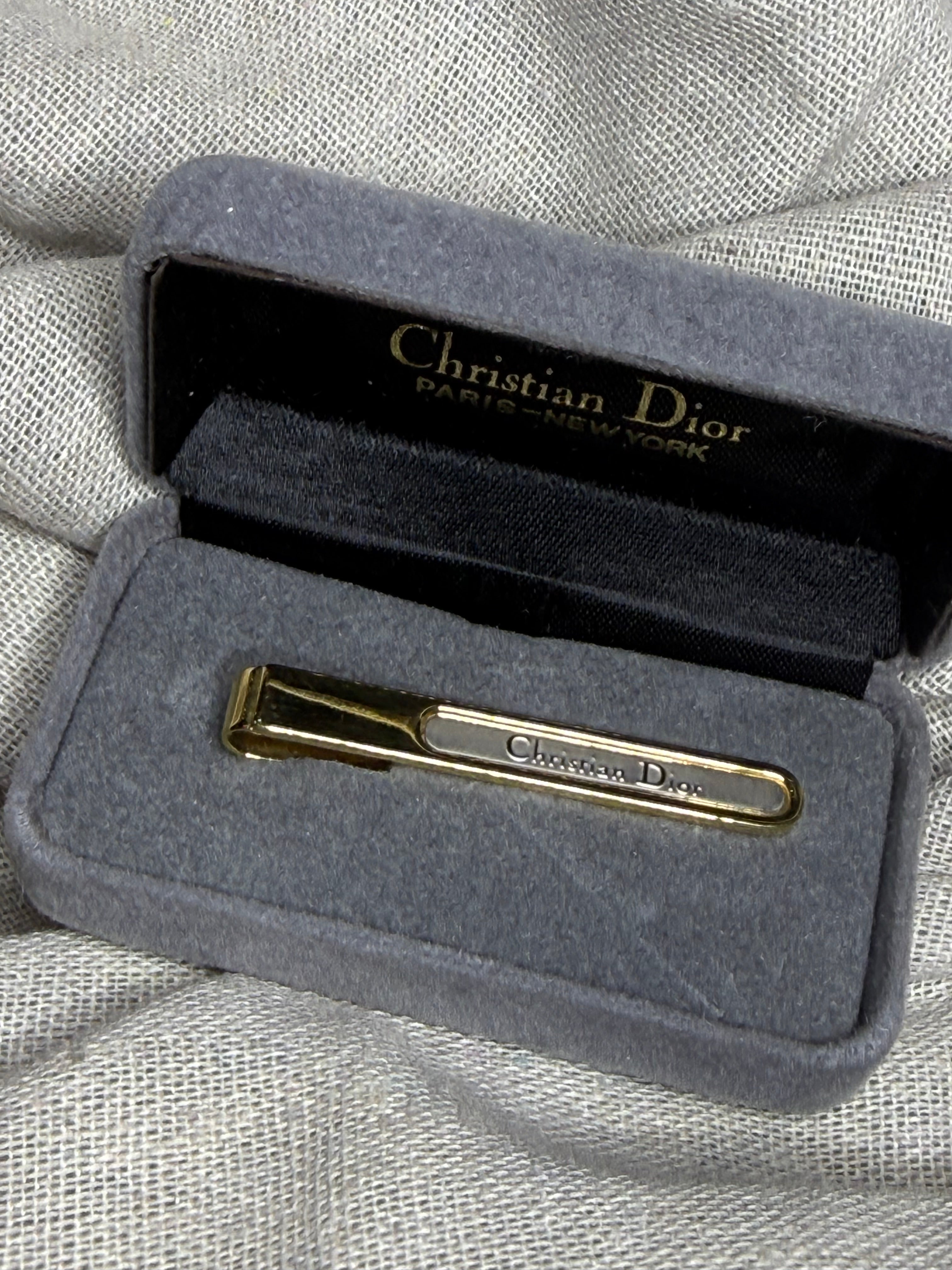 ✨ Pince à cravate avec boîte Christian Dior Vintage – Prestige & Élégance Couture ✨