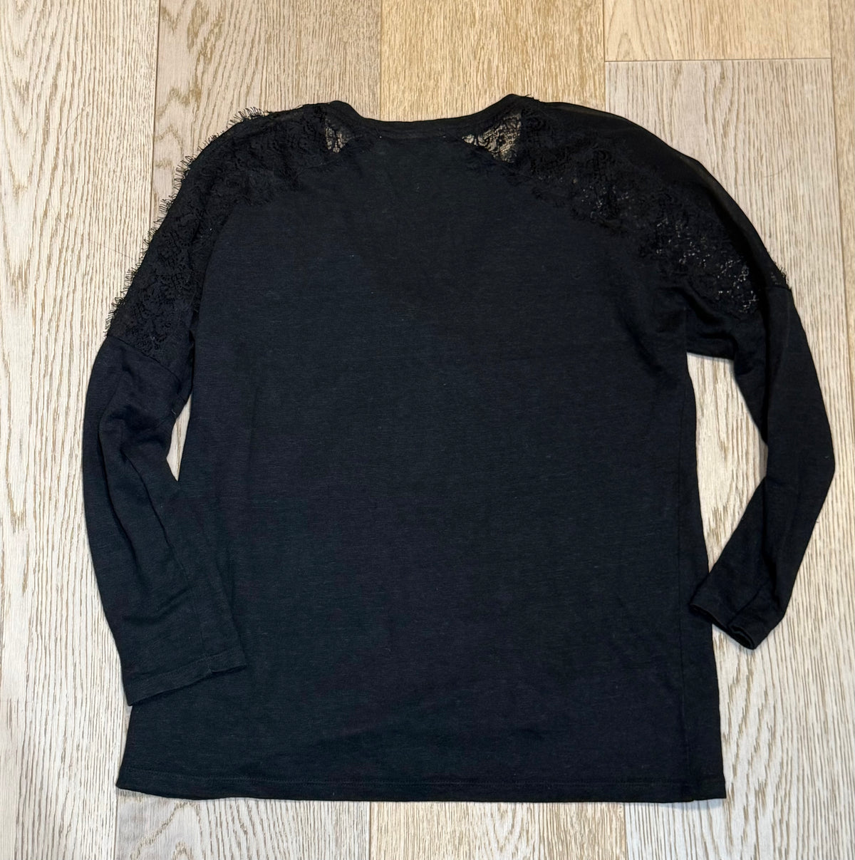 ✨ Sandro - Top en lin noir - longues manches T36 ✨