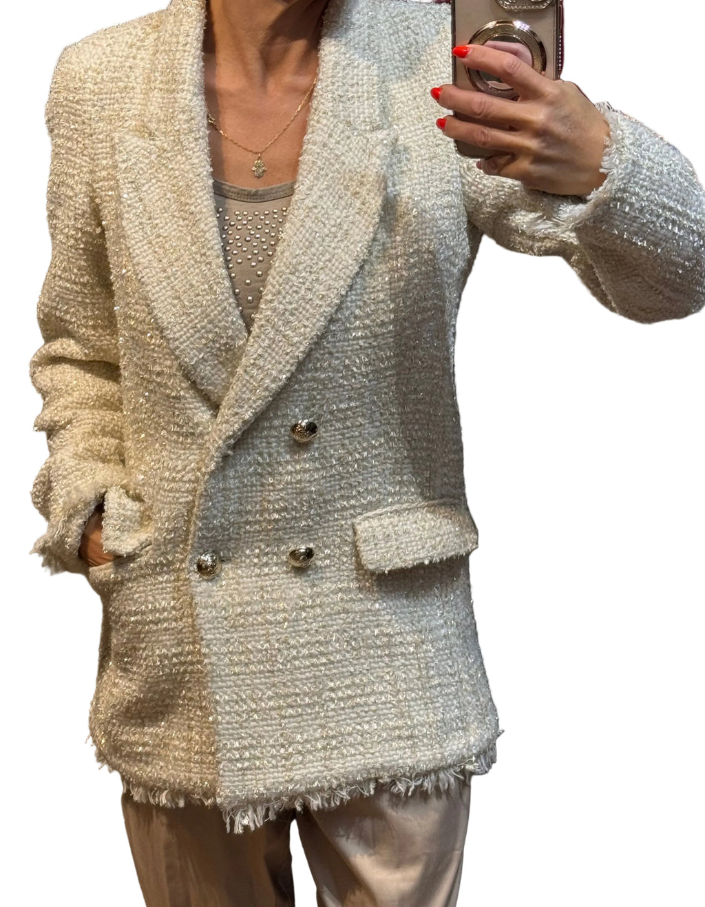 ✨ Neuve 270€ - Impérial - Élégante veste Blazer en tweed - Taille M 38 ✨