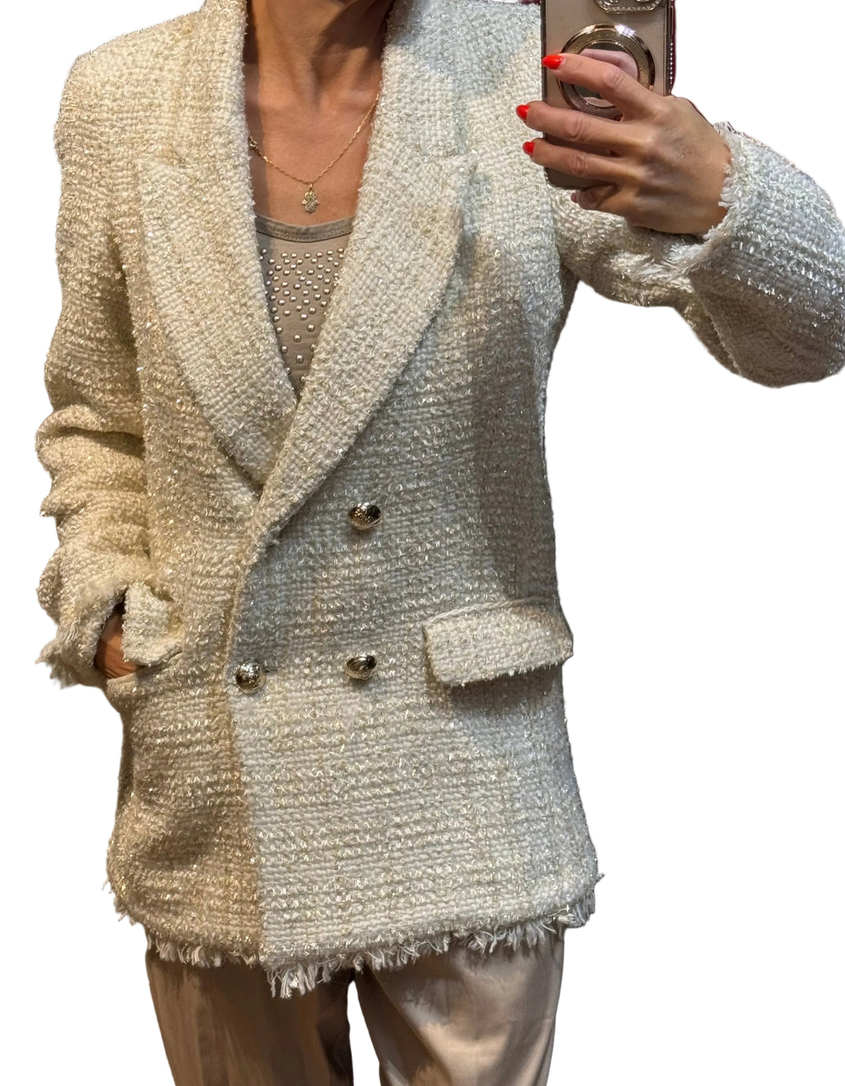 ✨ Neuve 270€ - Impérial - Élégante veste Blazer en tweed - Taille M 38 ✨