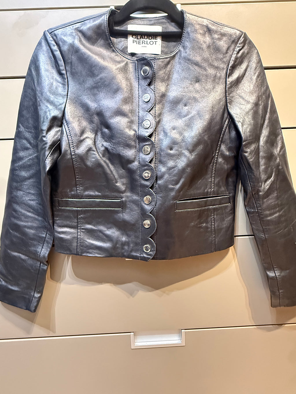 ✨Neuve 495€ Vestz en cuir Claudie Pierlot T34 ✨