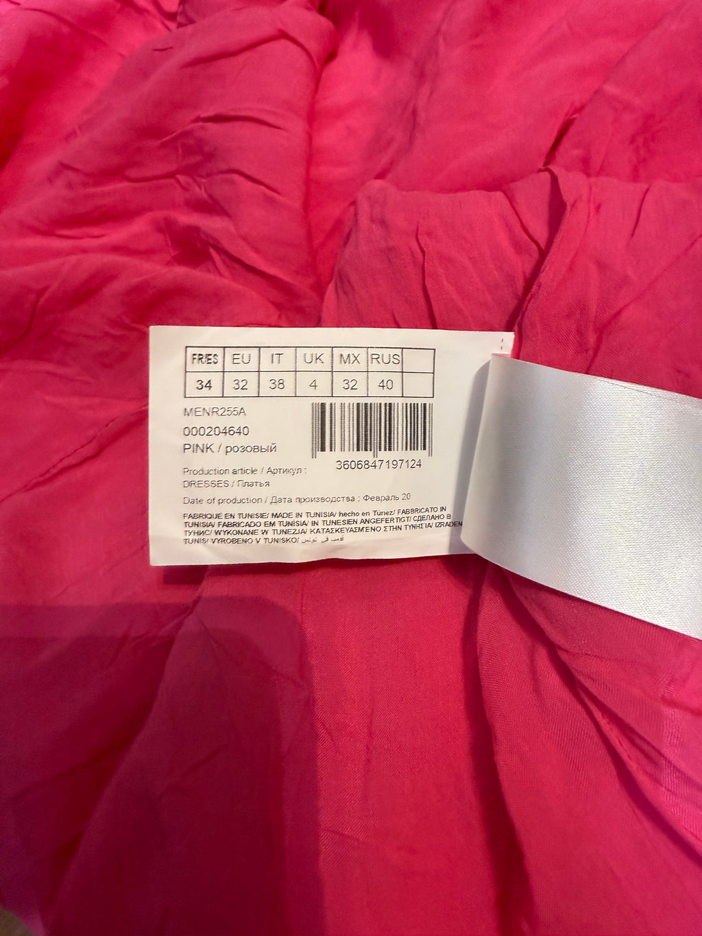 ✨ Naf Naf - Robe satin fuschia - T34 ✨