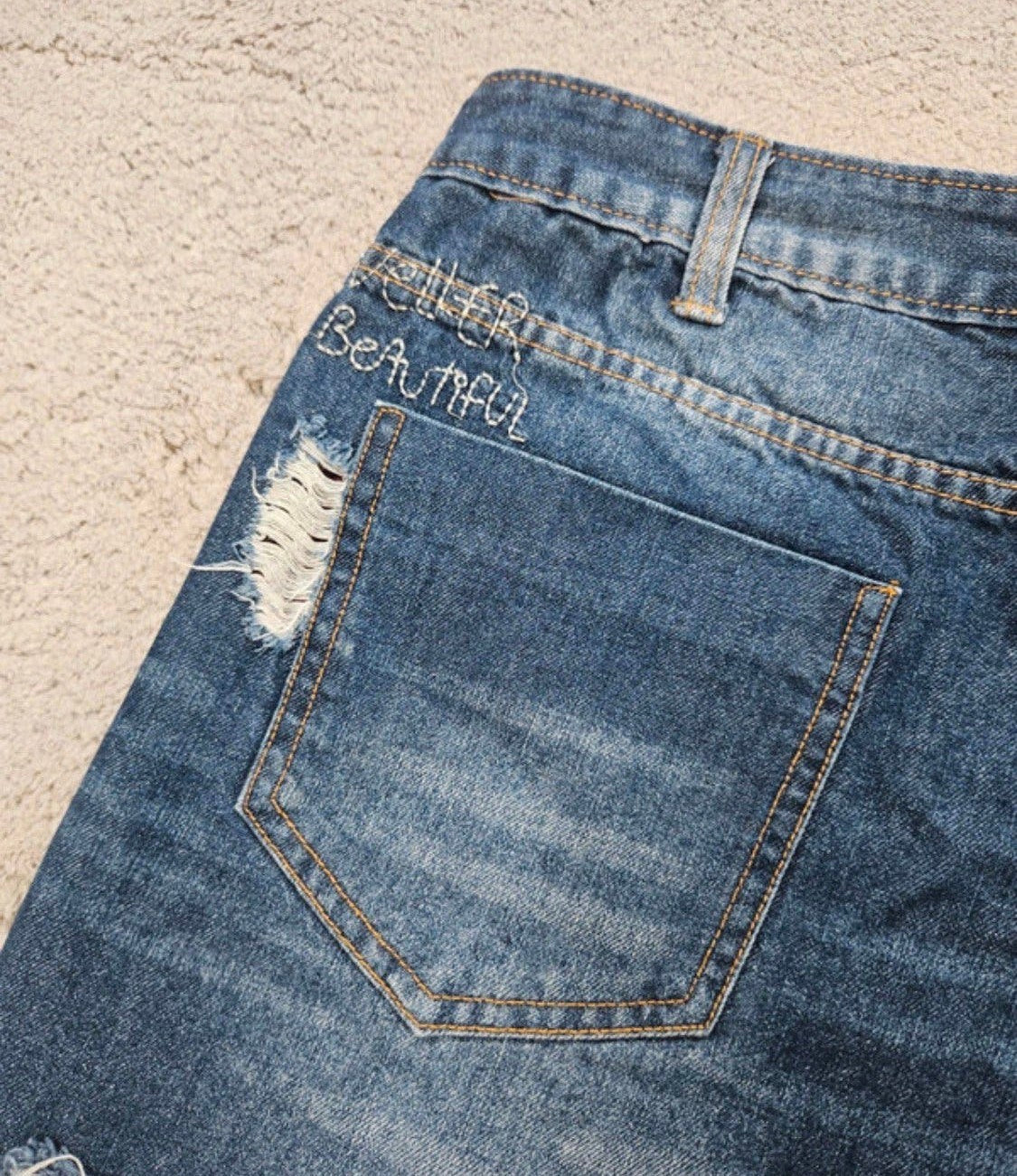 ✨ Desigual - Short en jean - Broderies & Details - T40 ok 42✨