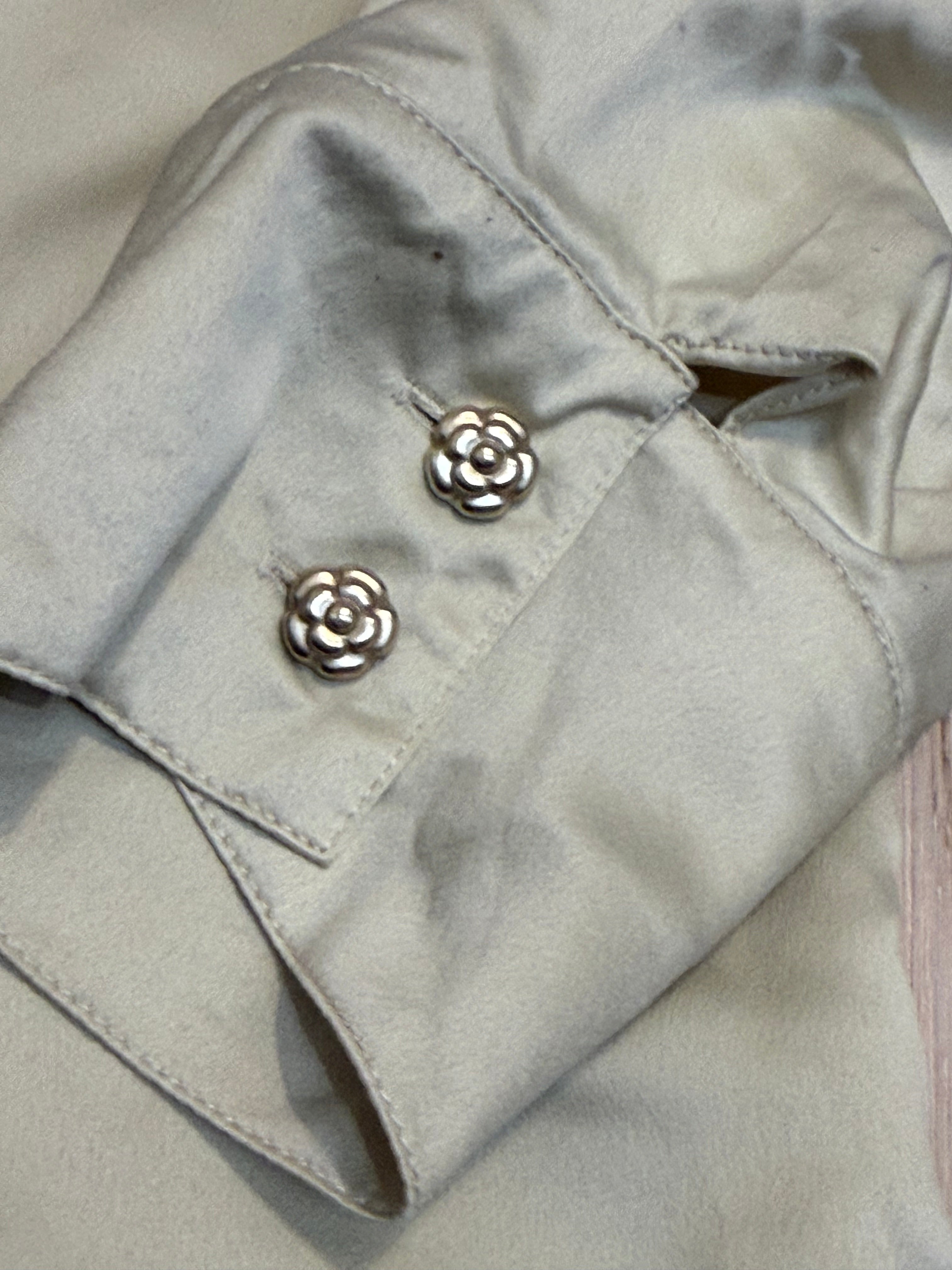 ✨ Blouse Champagne en satin Chanel Uniform 34 ok 36 🍾 ✨