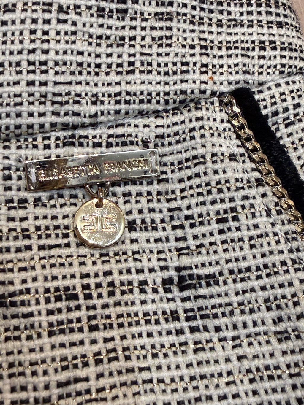 ✨ Elisabetta Franchi - mini jupe en tweed - T36 ✨