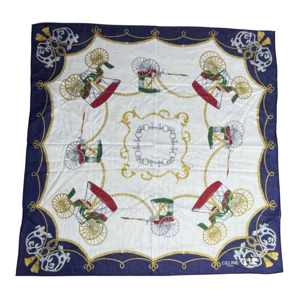 ✨ Neuf 230€ Foulard carré vintage Celine Paris ✨