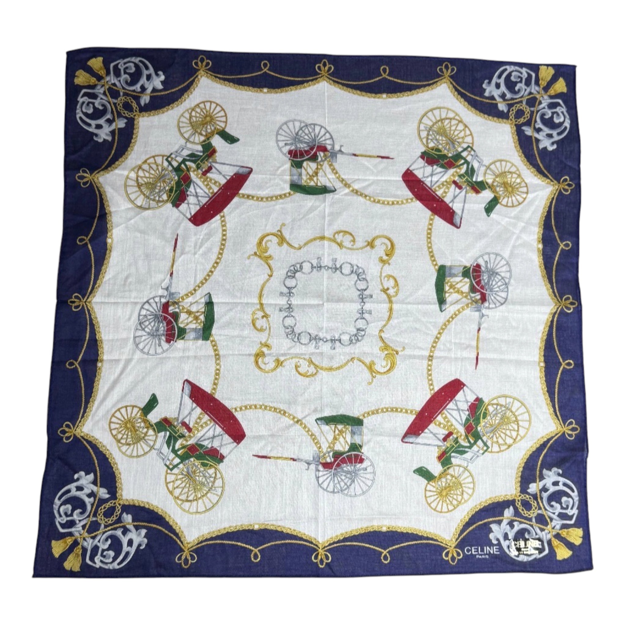✨ Neuf 230€ Foulard carré vintage Celine Paris ✨