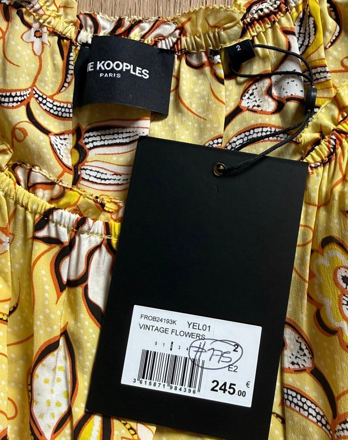 ✨ Neuve 245€ - The Kooples - robe jaune florale - T38 M ✨