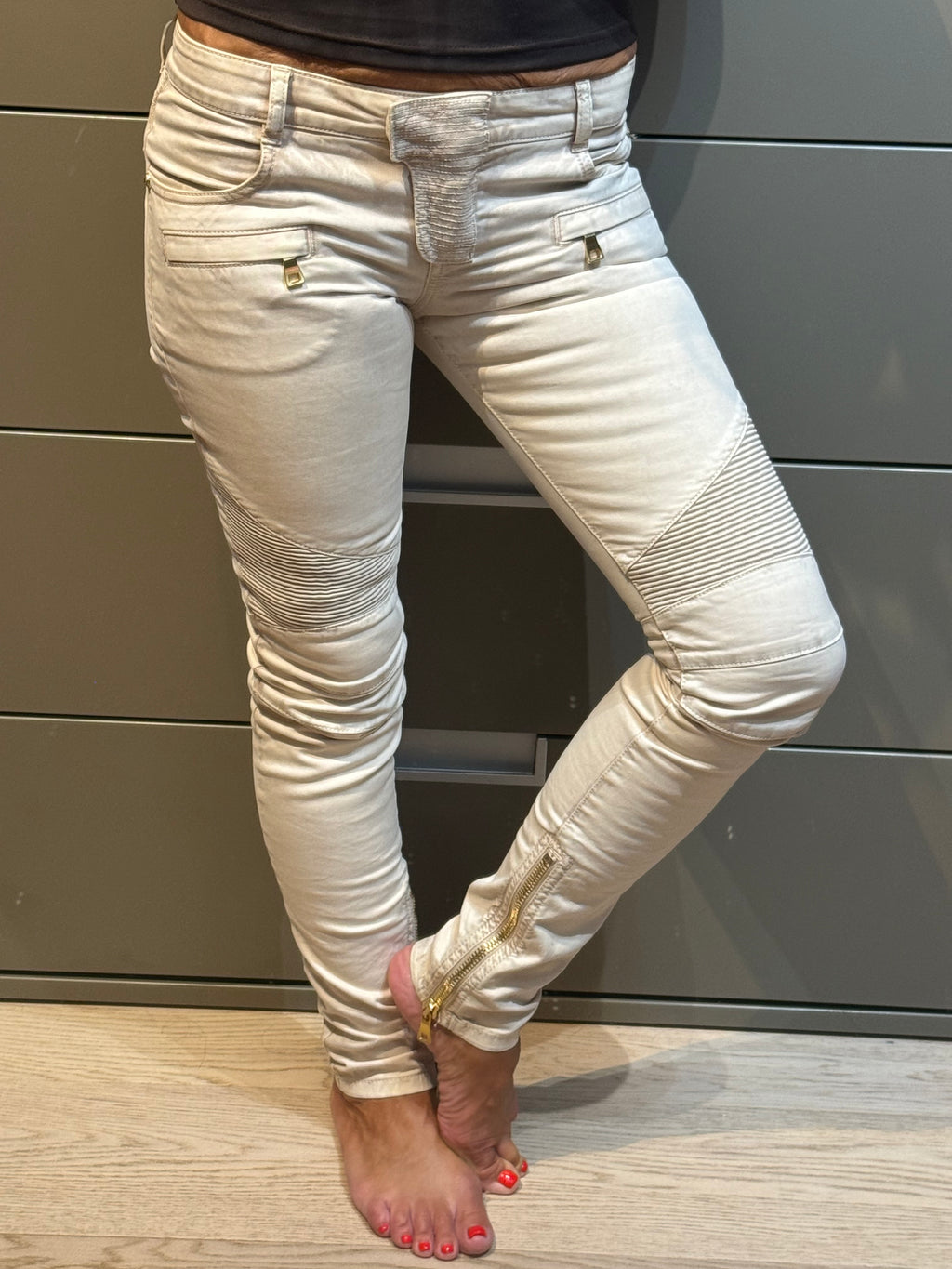 ✨ PIÈCE COLLECTOR – Jean Balmain Blanc Tie-Dye (Taille 36)✨