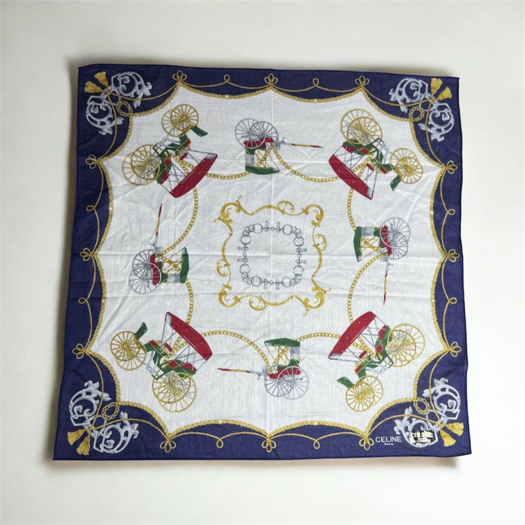 ✨ Neuf 230€ Foulard carré vintage Celine Paris ✨