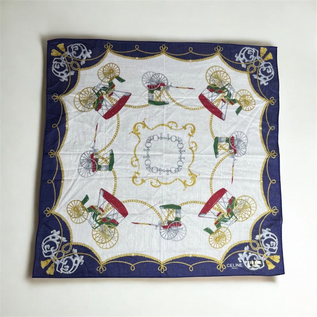 ✨ Neuf 230€ Foulard carré vintage Celine Paris ✨