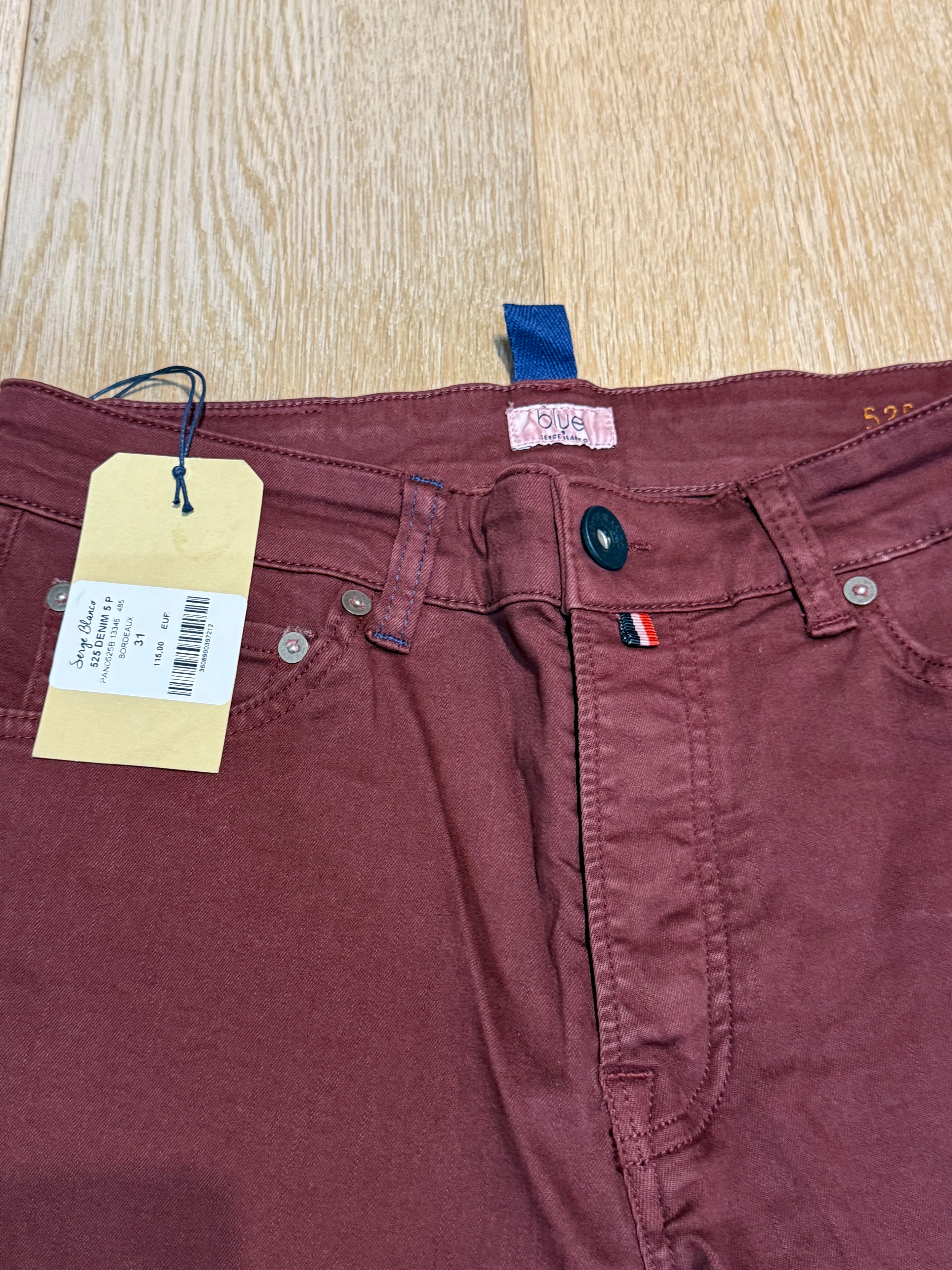 Neuf avec étiquette 115€ Serge Blanco bordeaux homme T31