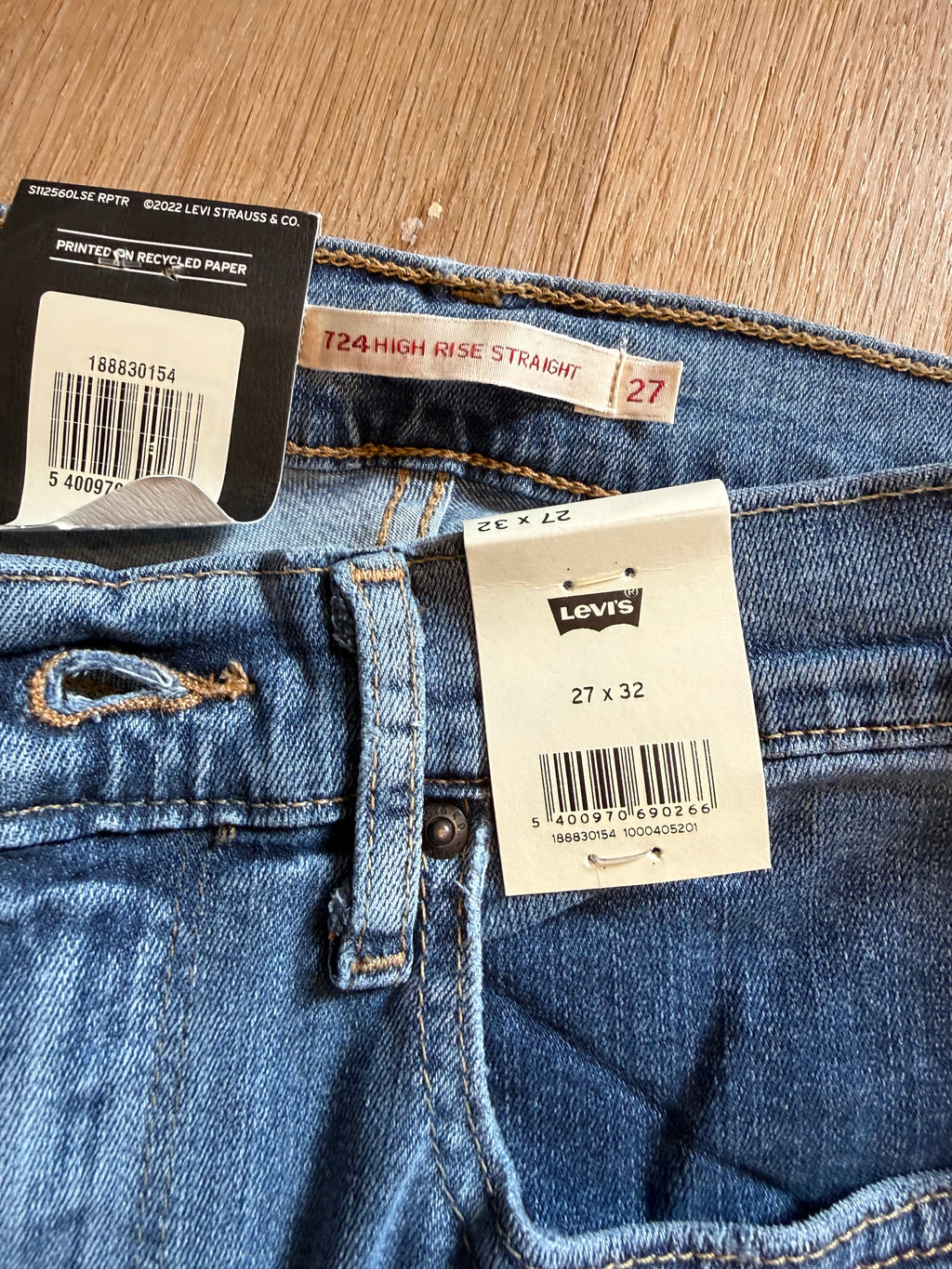 ✨ Neuf 129€ Levi´s  724 taille haute W27  L32 (36/38) ✨