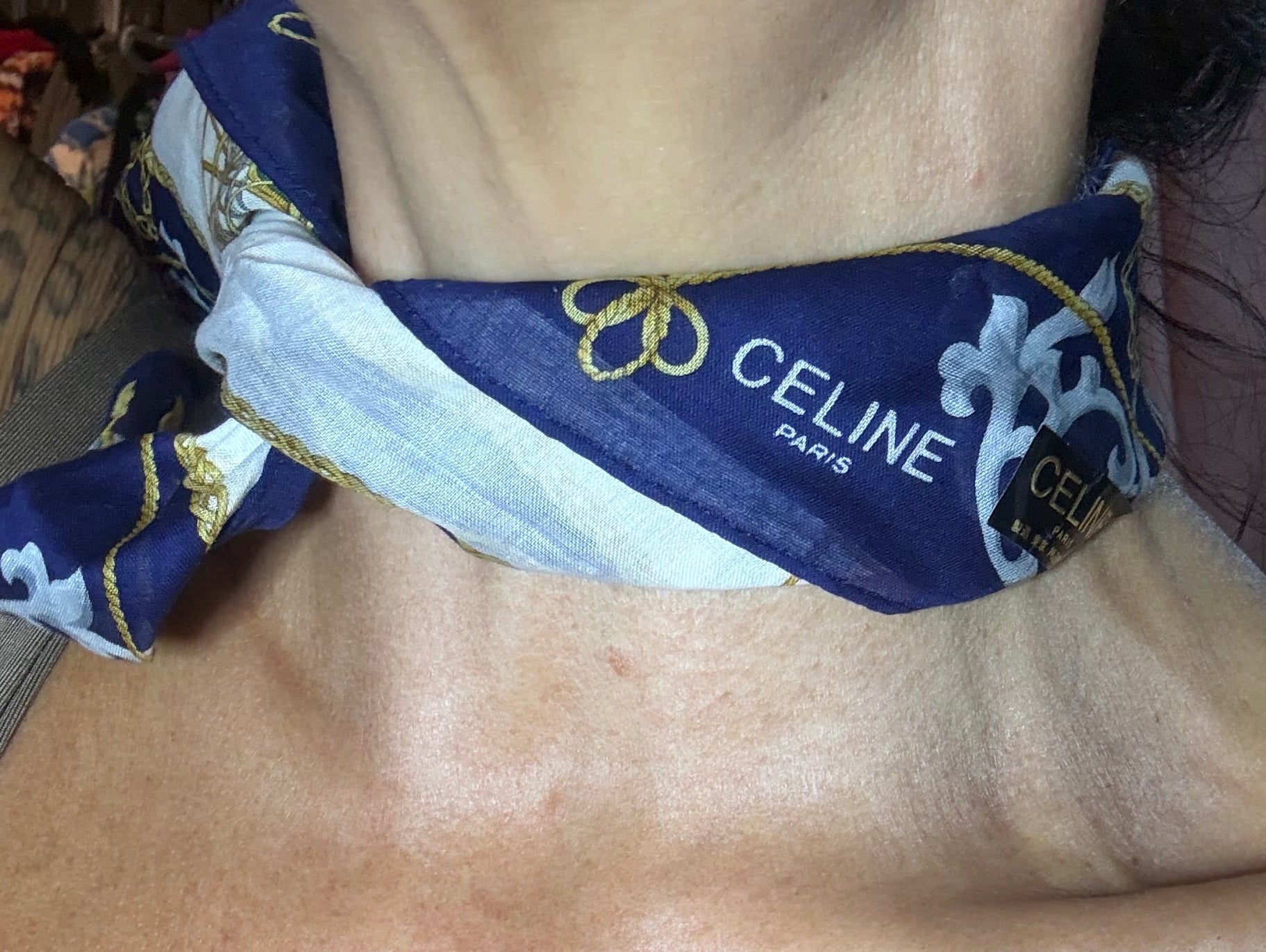✨ Neuf 230€ Foulard carré vintage Celine Paris ✨
