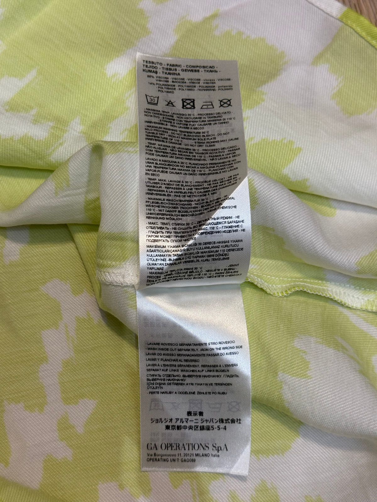 ✨ Neuf 245€ ✨ Armani Exchange - Robe Tunique Lemon - T36 ok 40 ✨