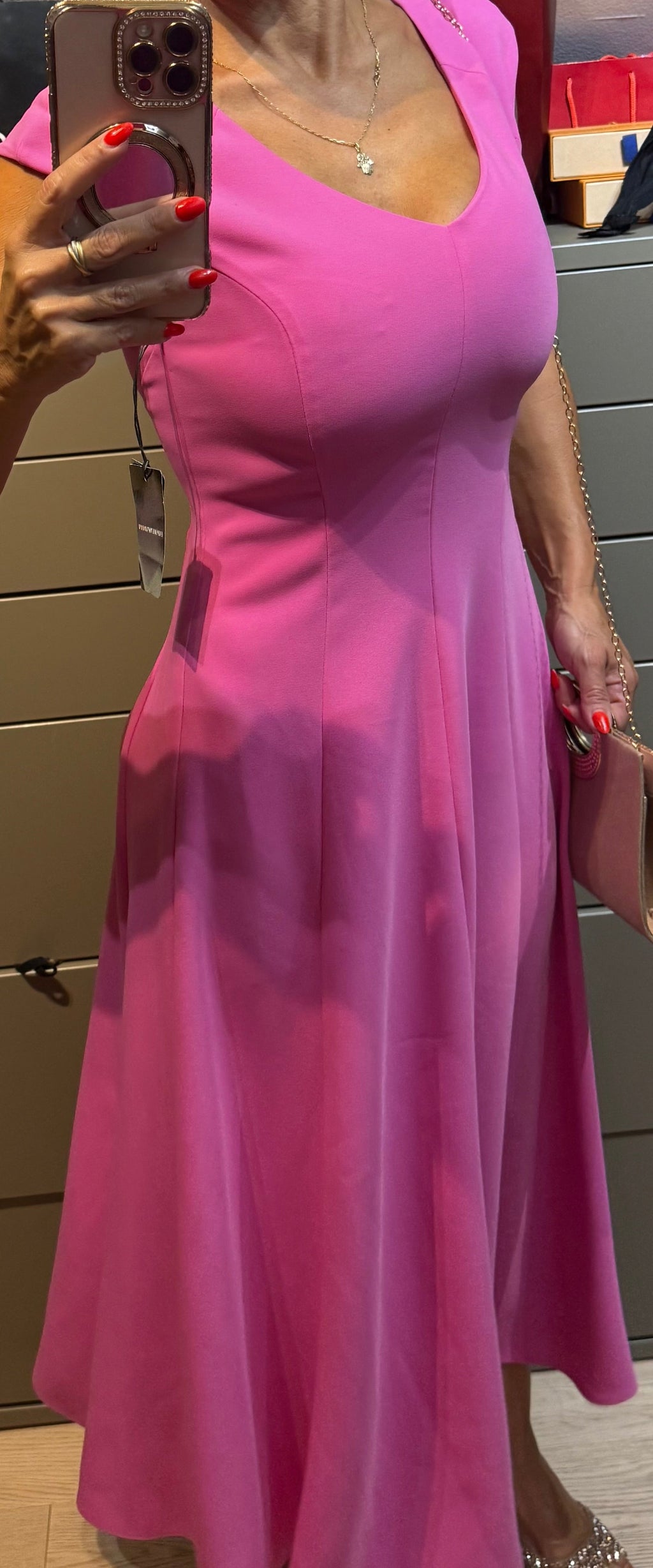 ✨ Neuve 590€ - Emporio Armani - robe longue Fuschia - T36 S ✨