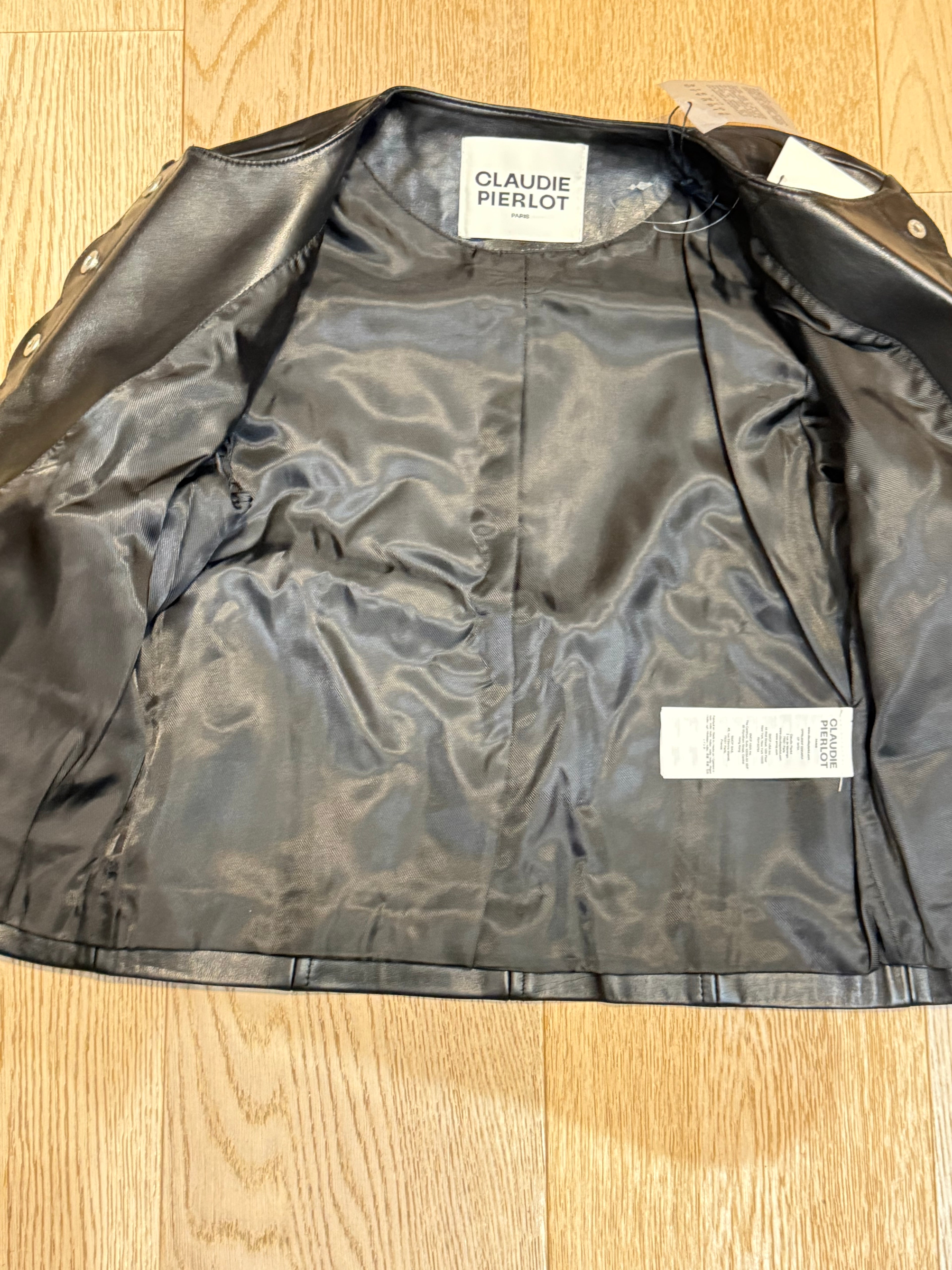 ✨Neuve 495€ Vestz en cuir Claudie Pierlot T34 ✨
