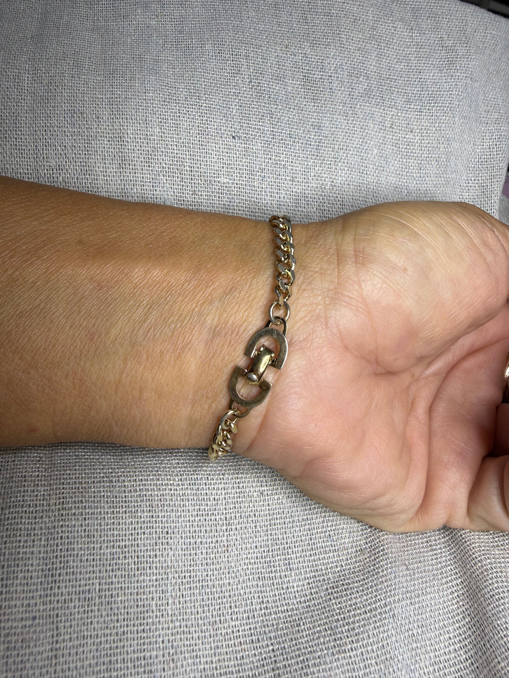 ✨ Bracelet Gourmette Vintage Christian Dior « CD » en Plaqué Or (1980) ✨