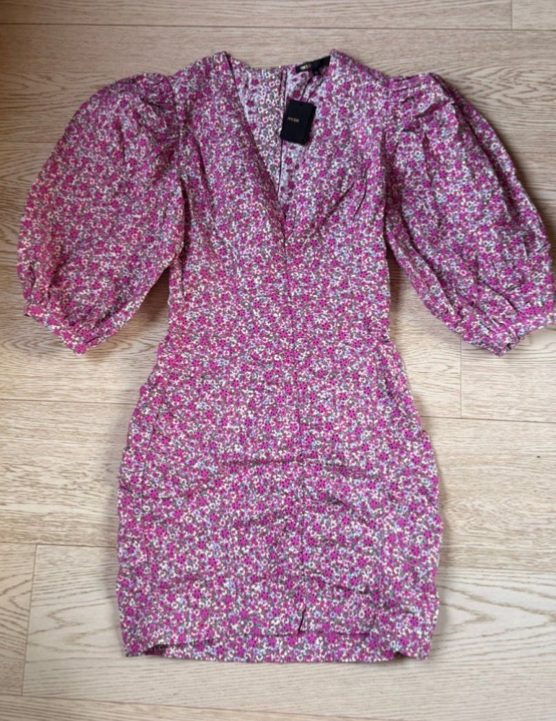 ✨ Neuve 450€ - Maje - Robe courte brodée - T34 ✨