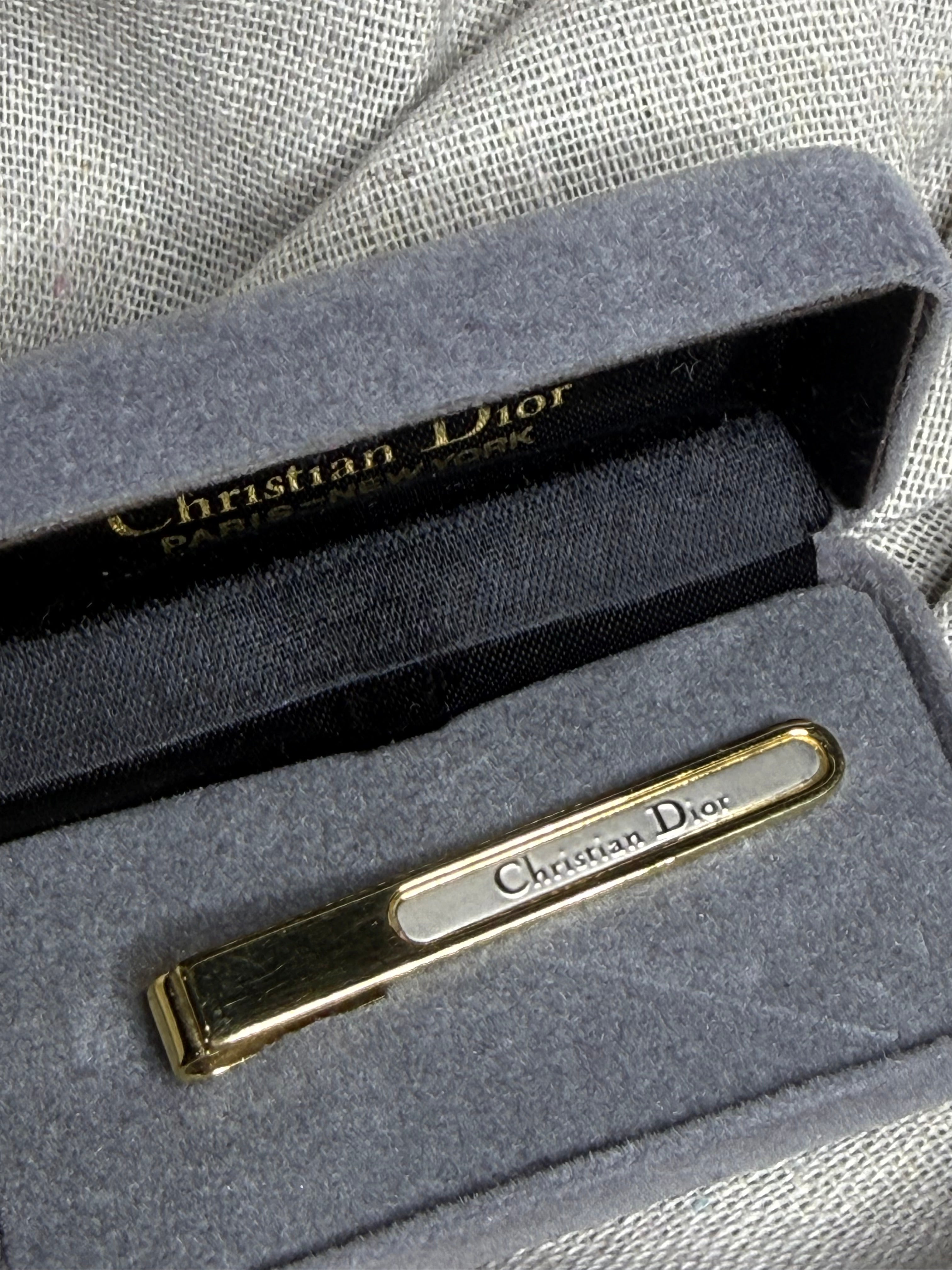 ✨ Pince à cravate avec boîte Christian Dior Vintage – Prestige & Élégance Couture ✨
