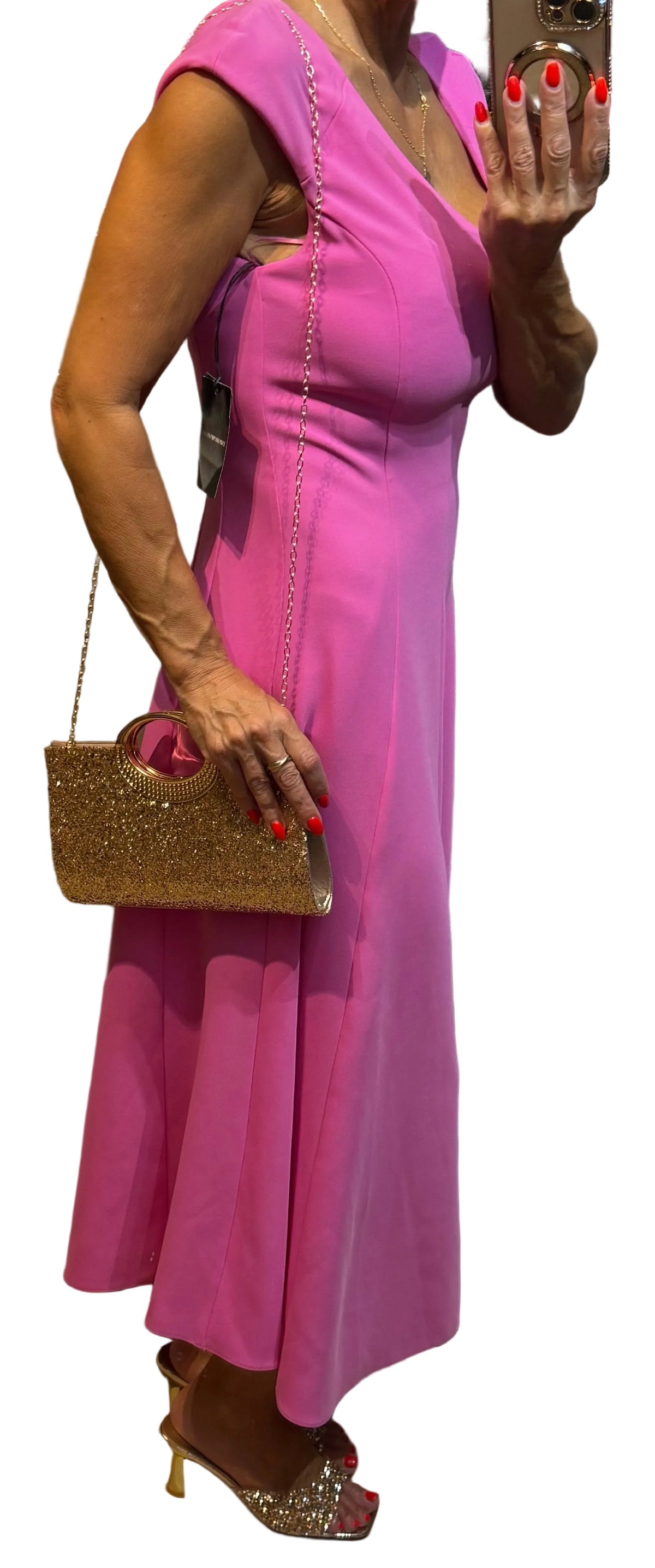 ✨ Neuve 590€ - Emporio Armani - robe longue Fuschia - T36 S ✨