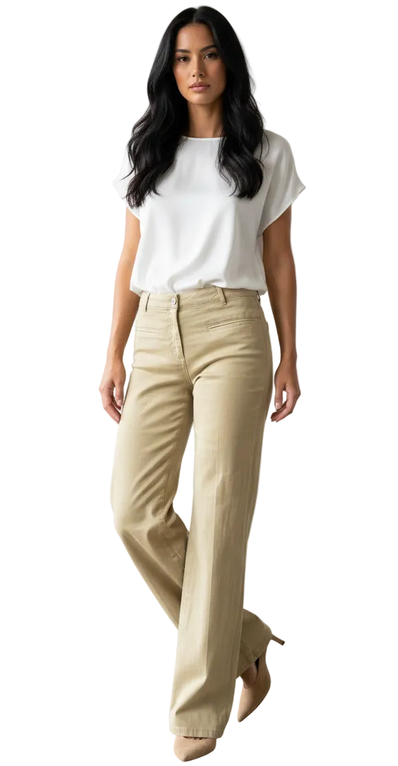 ✨  Neuf 245€ PROTOTYPE UNIQUE Vanessa Bruno – Pantalon Flare Beige (T.36) ✨