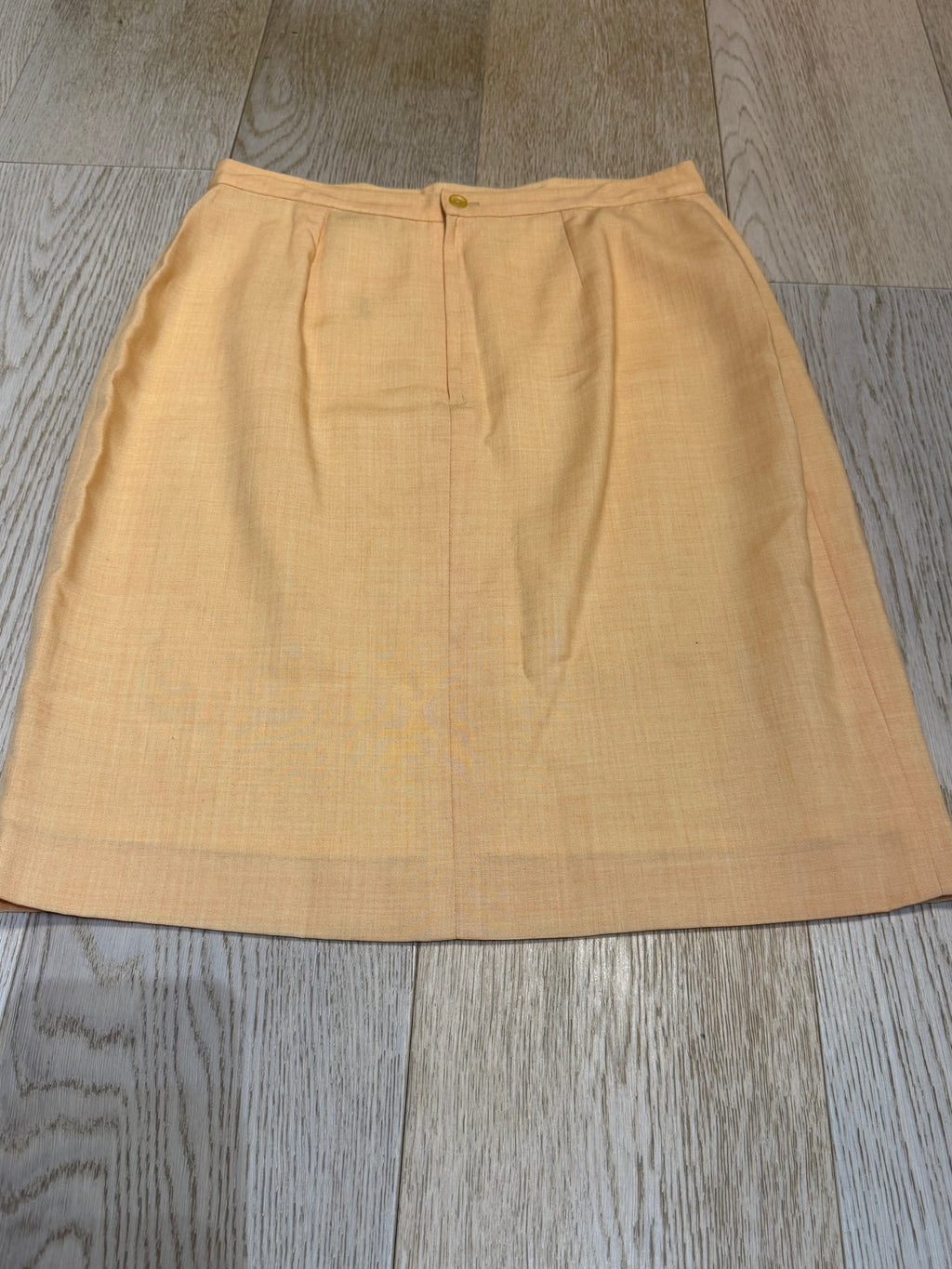 ✨ Jupe Crayon Vintage KENZO JUNGLE – Jaune Pastel (Mélange Laine) T38/40 ✨