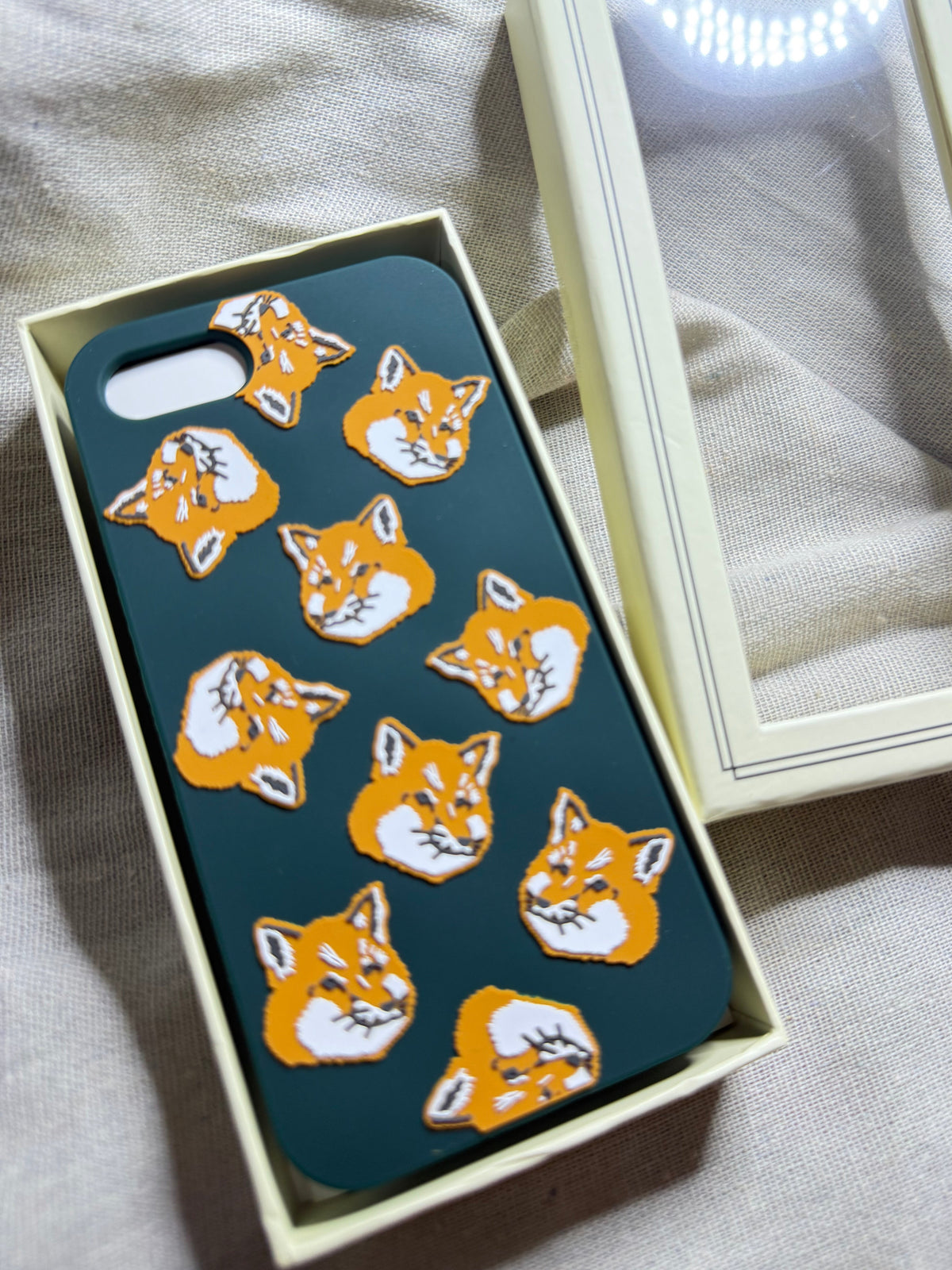 ✨ Neuve 70€ Maison Kitsuné Coque iPhone 7, 8 et SE « All-Over Fox Head » 🦊 ✨