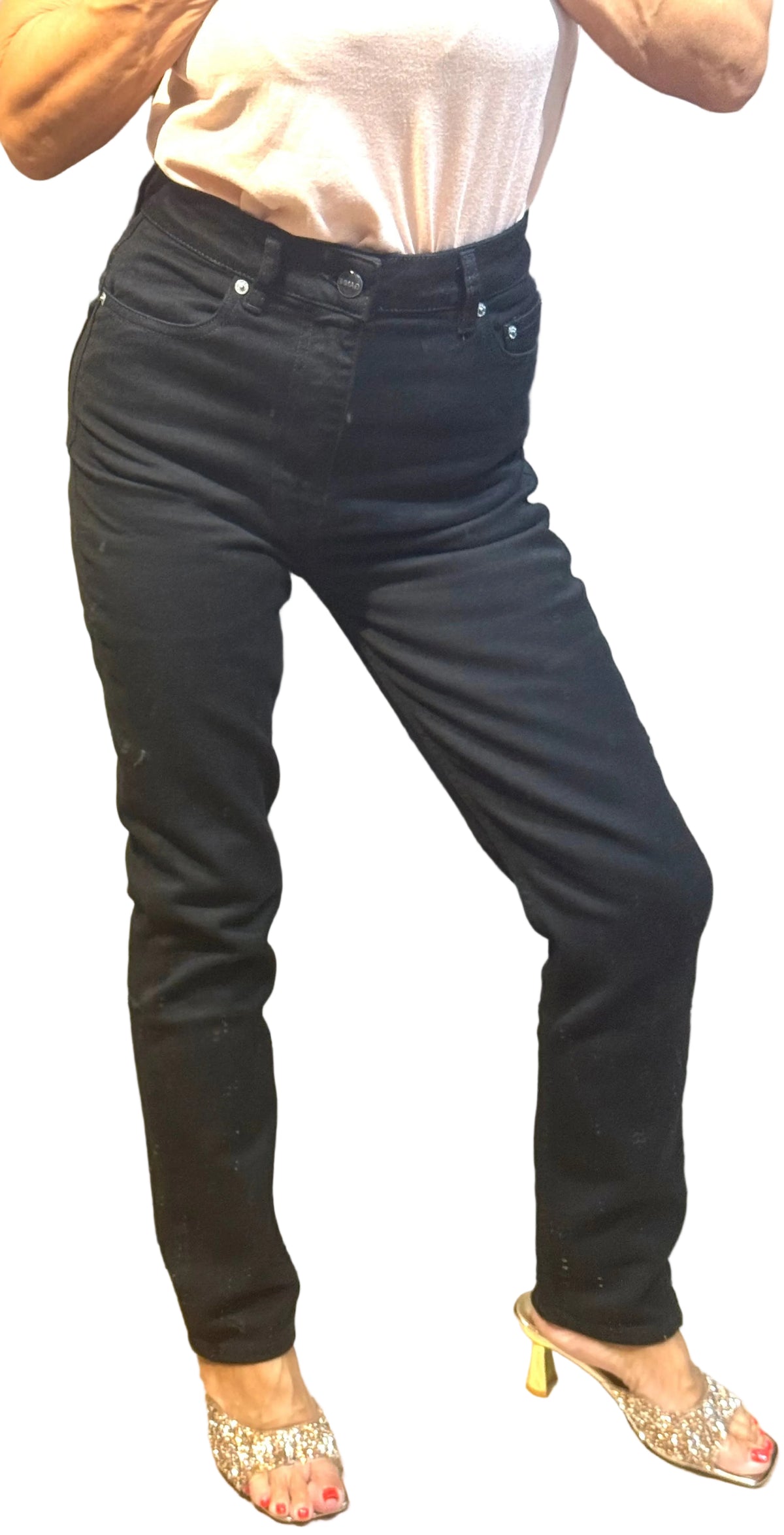 ✨ Neuf 165€ - Ganni - Jean Noir taille haute - W27 L32 ✨