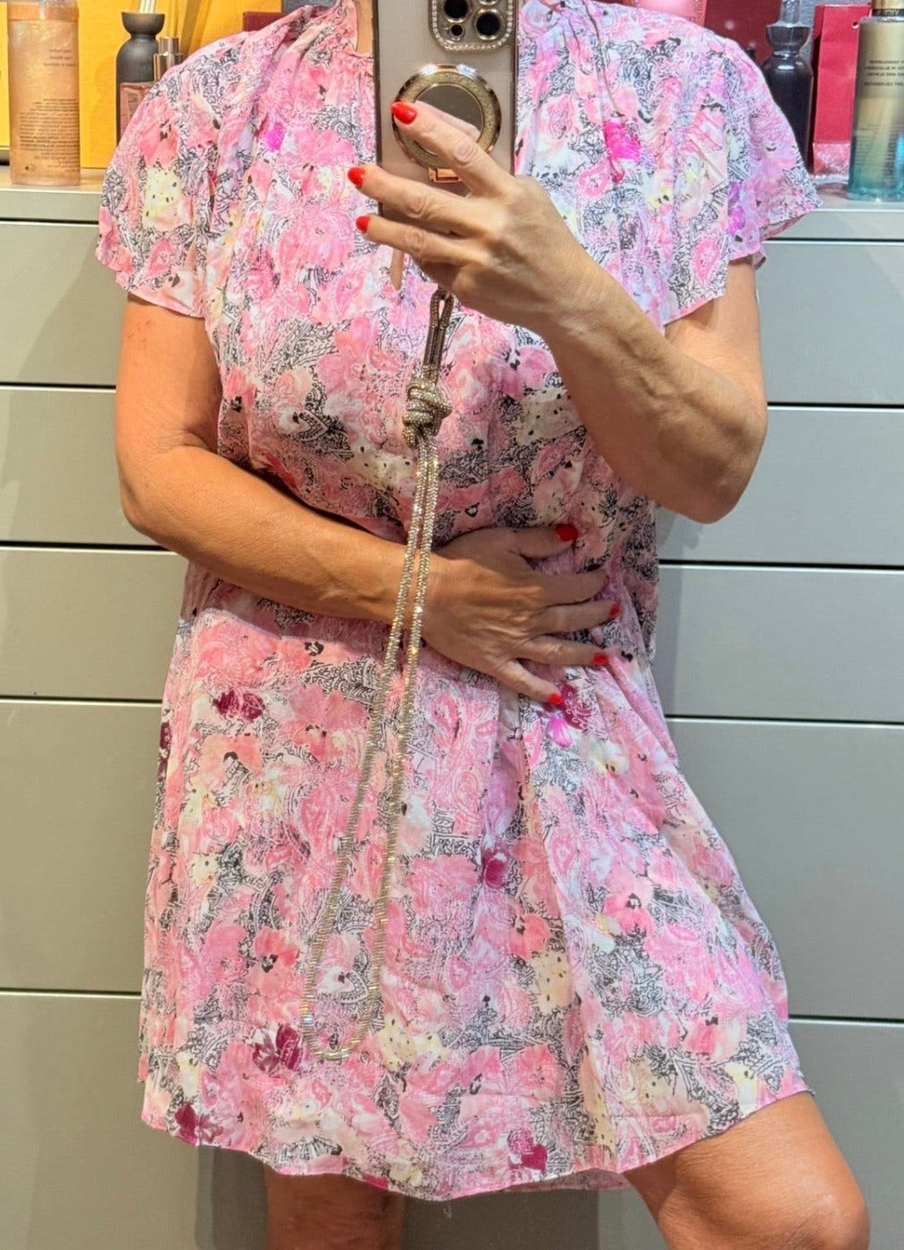 ✨ Neuve 255€ - The Kooples - Robe rose taille unique - ok du 34 au 42 ✨