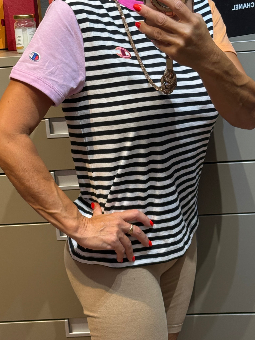 Neuf avec étiquetteT shirt rayé Champion S