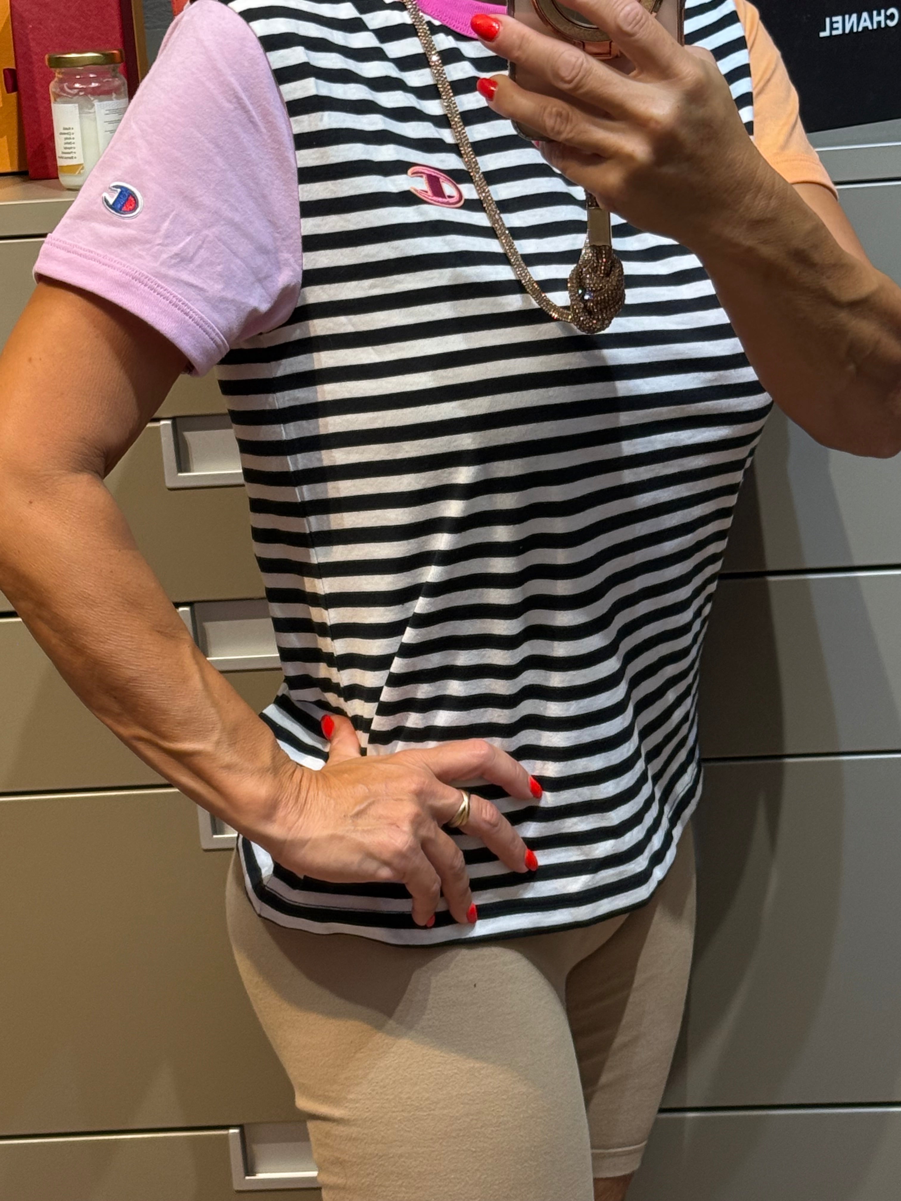Neuf avec étiquetteT shirt rayé Champion S
