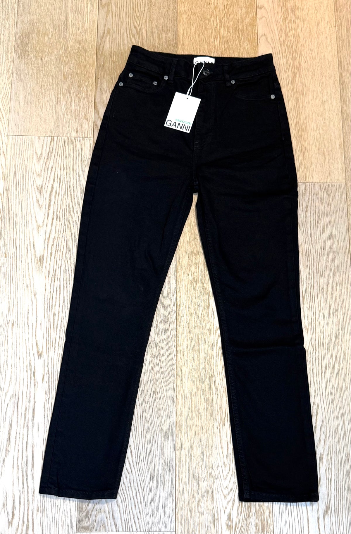 ✨ Neuf 165€ - Ganni - Jean Noir taille haute - W27 L32 ✨