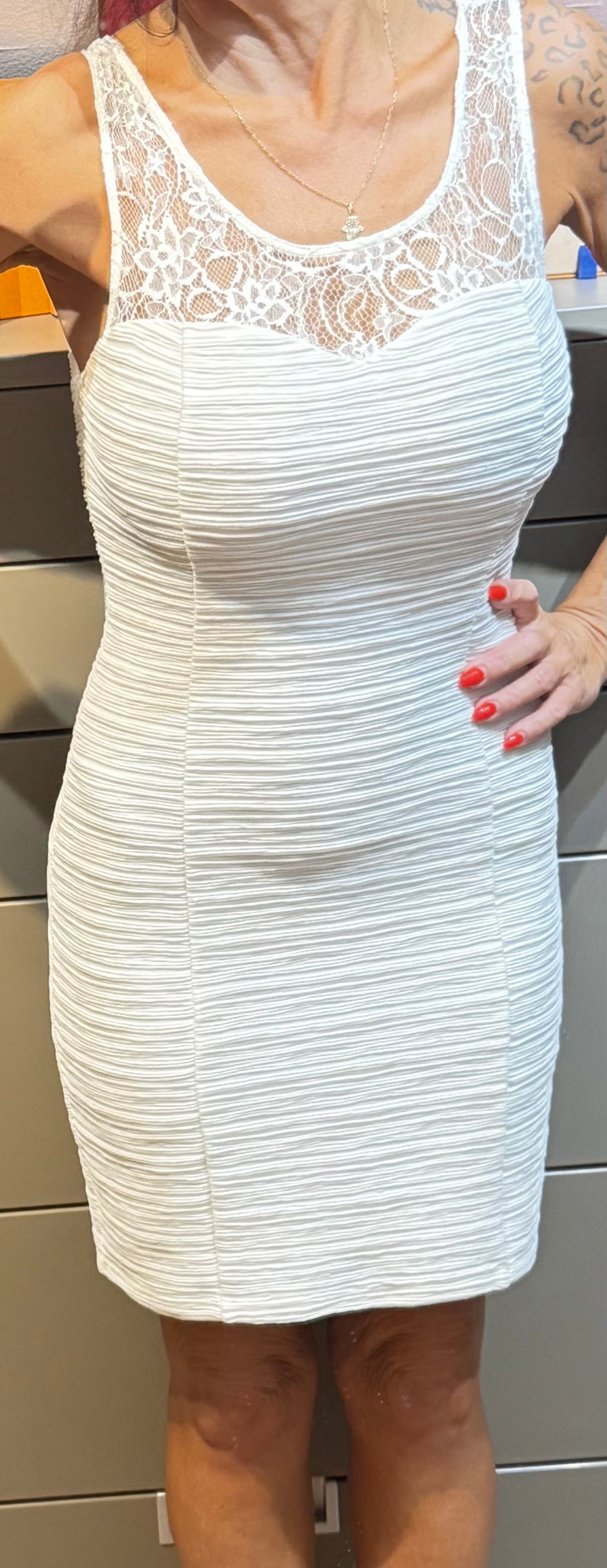 ✨ Guess - Robe fourreau blanche - T36 S ✨