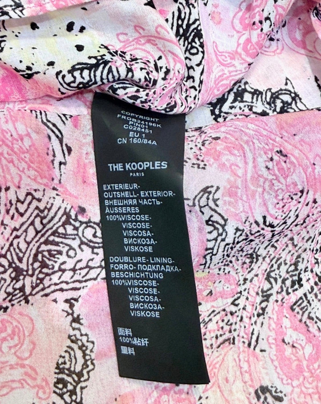 ✨ Neuve 255€ - The Kooples - Robe rose taille unique - ok du 34 au 42 ✨