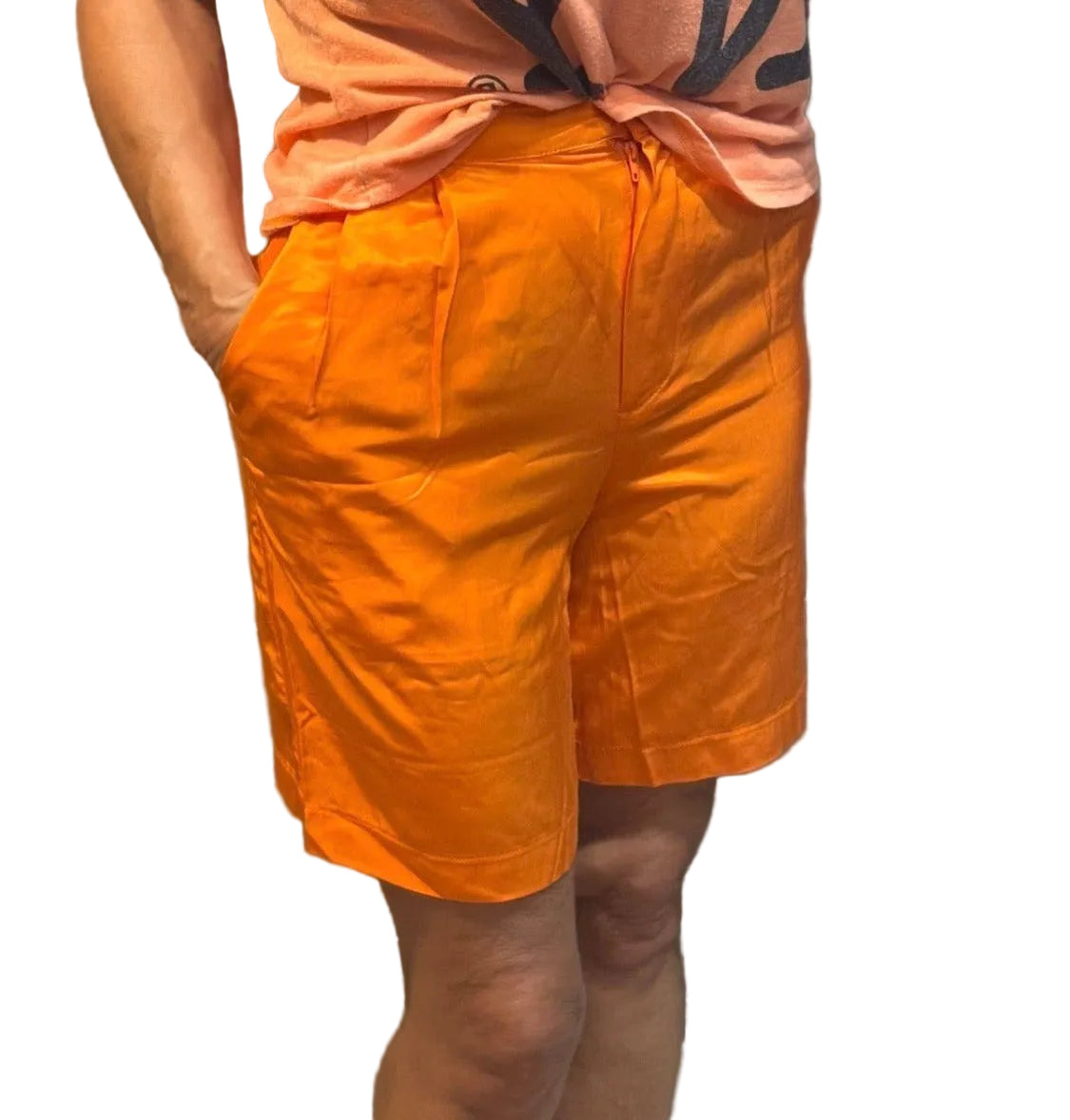 ✨ Neuf 150€ - Maje - Short Bermuda Orange - T34 XS ✨