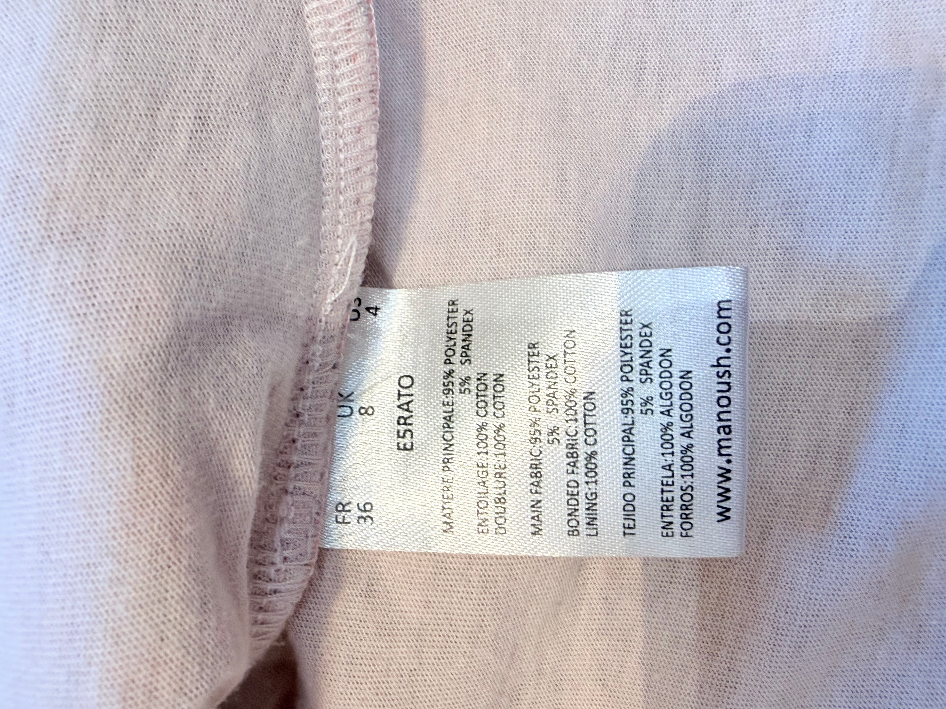 🌸 MANOUSH T36 – Top Peplum Corail Fluo Néoprène Découpé Laser