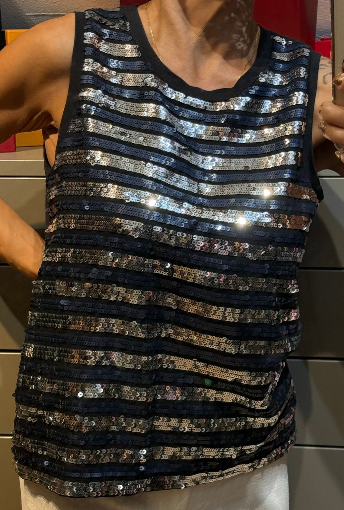 ✨ Claudie Pierlot - Haut sequins rayés - T36 ✨