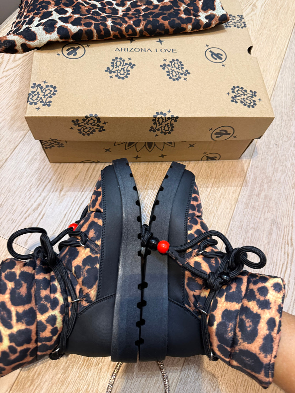 ✨ Neuves 249€ Bottes Arizona Love Snowkaki Léopard – Neuves Full Set – T.37 ✨