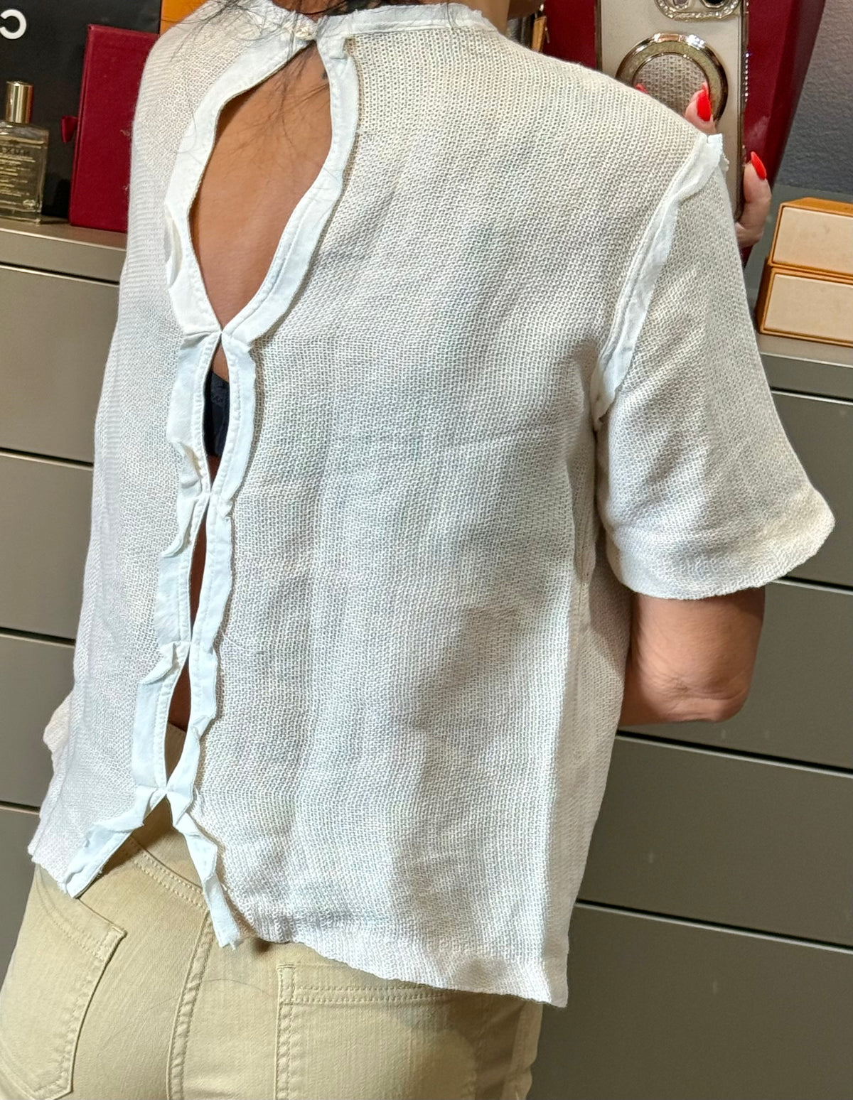 ✨ Sandro Paris - Top en maille dos nu ajouré - 36 ok 38 ✨